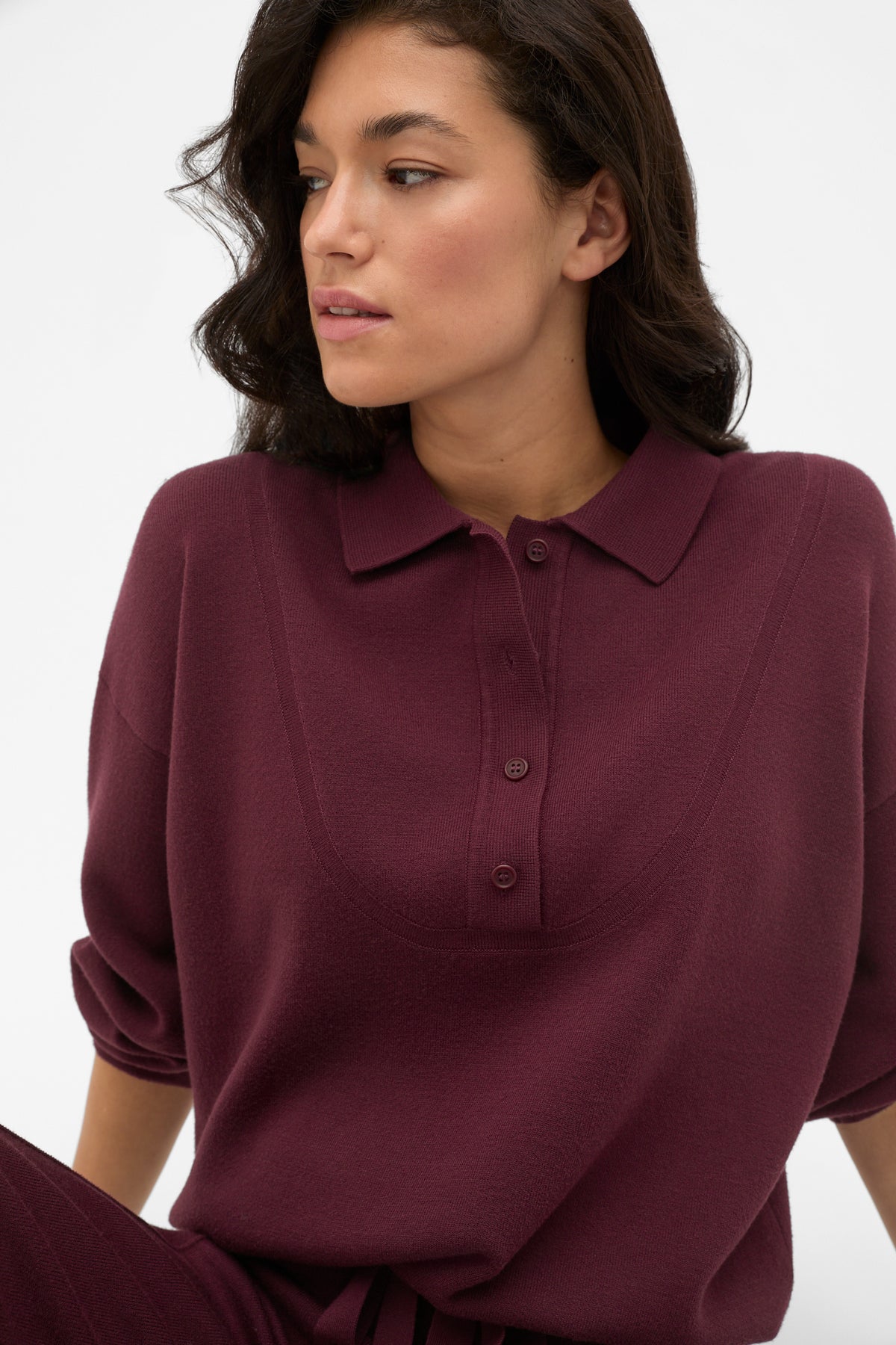 Double Knit Collared Sweater