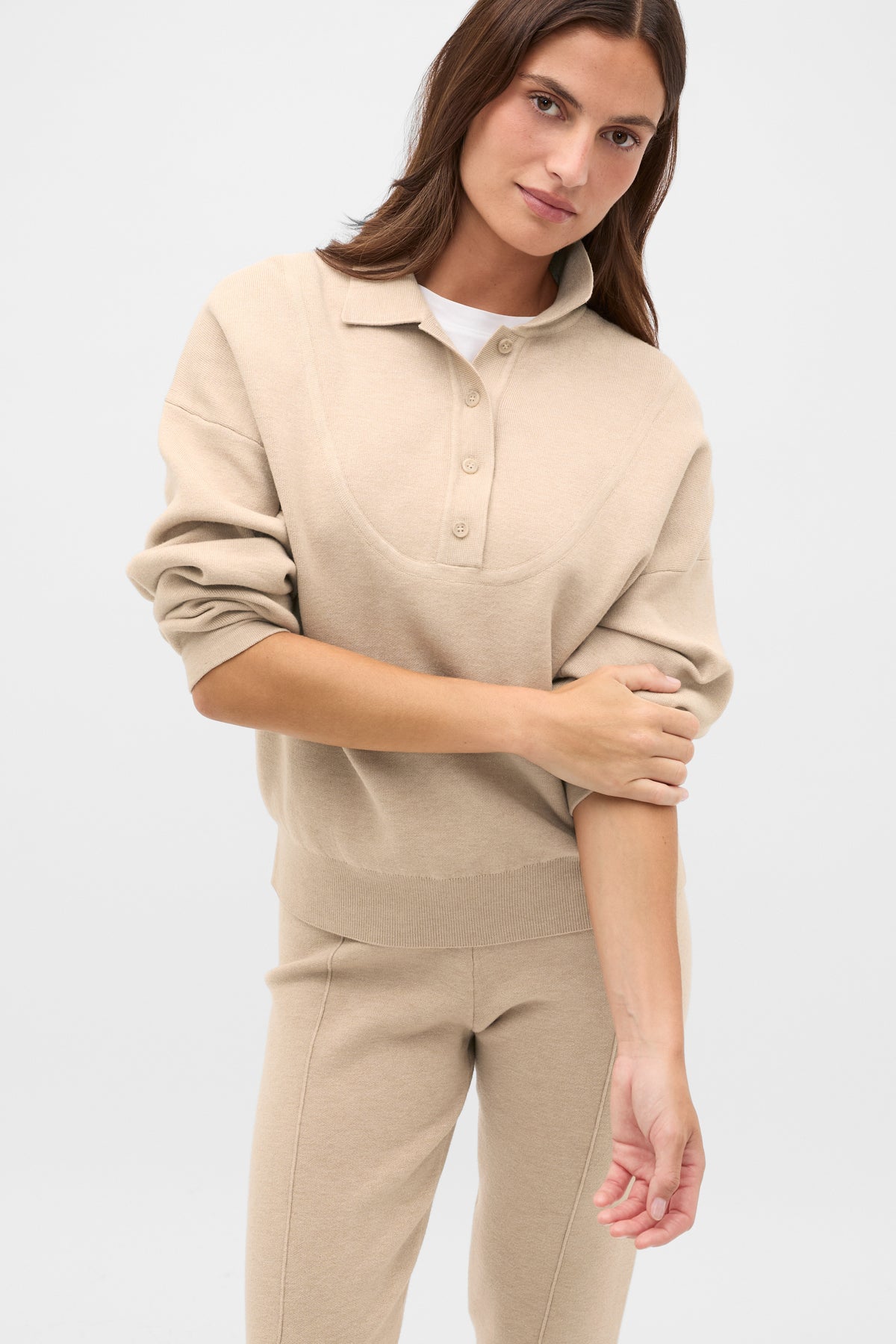 Double Knit Collared Sweater