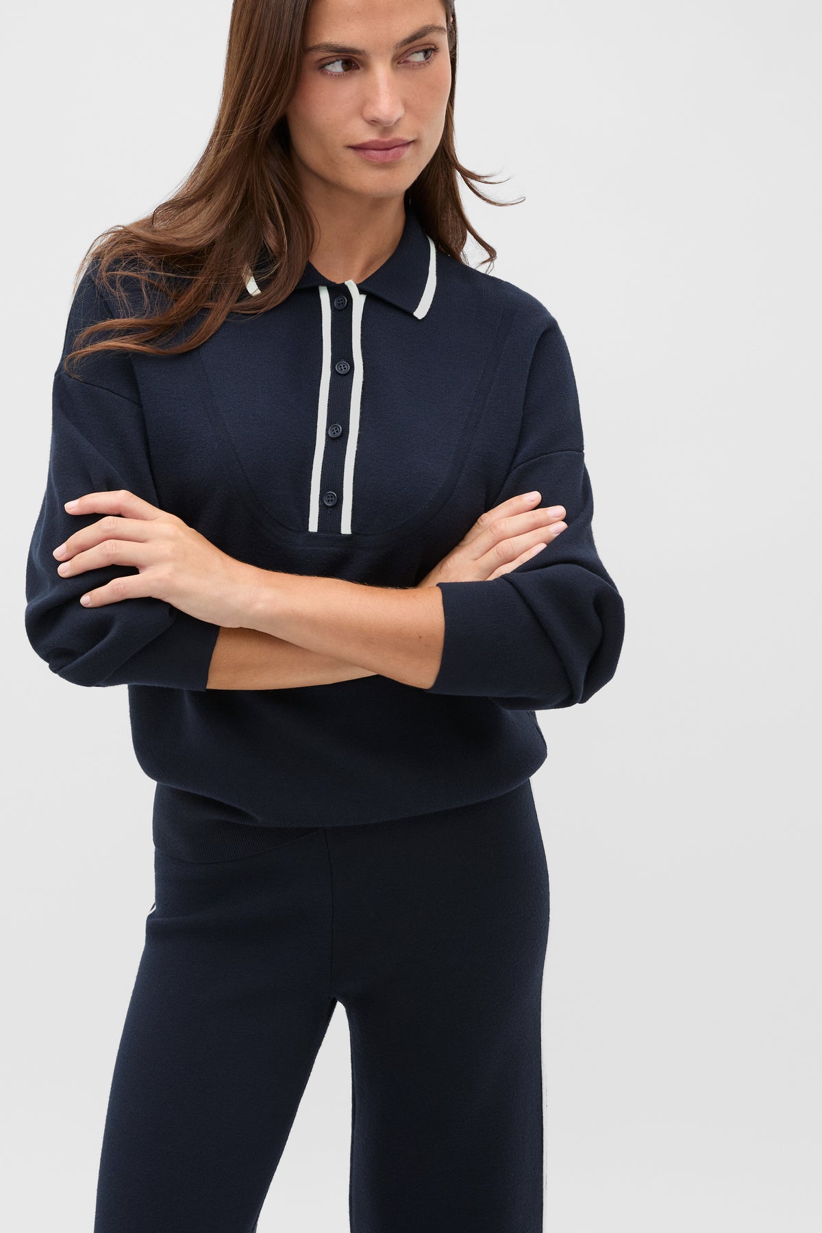 Double Knit Collared Sweater