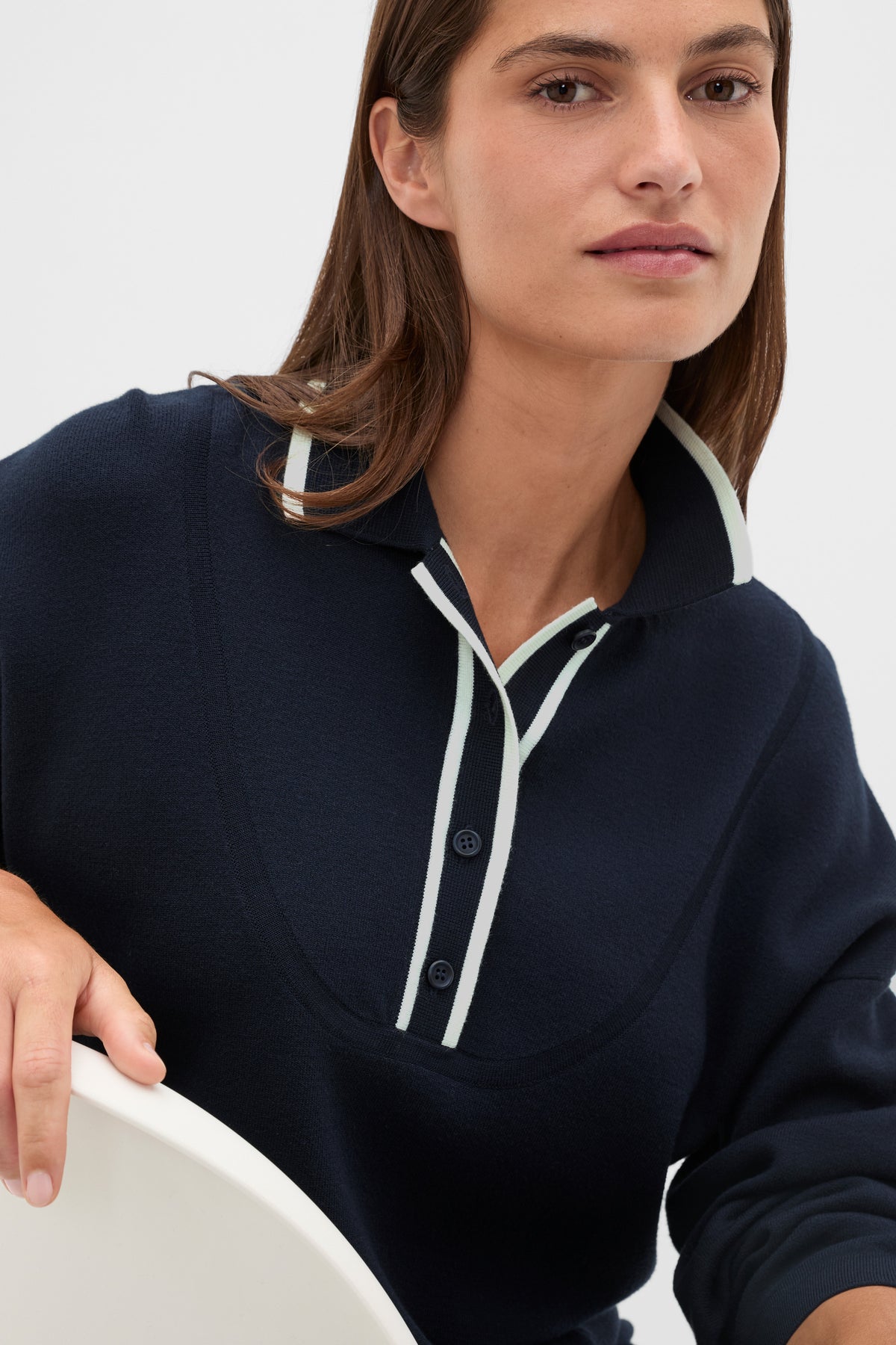 Double Knit Collared Sweater