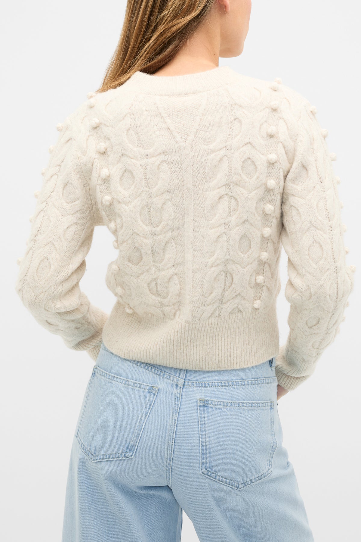 Pom Pom Cable Knit Sweater