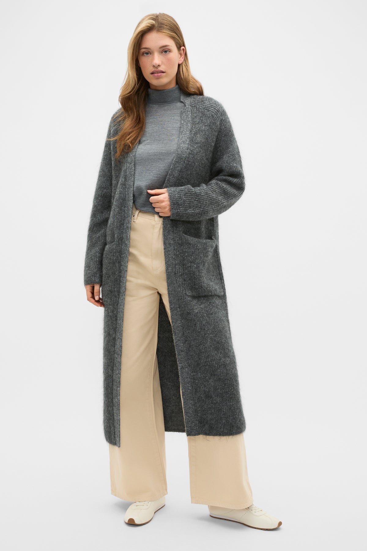 Mohair Blend Longline Cardigan