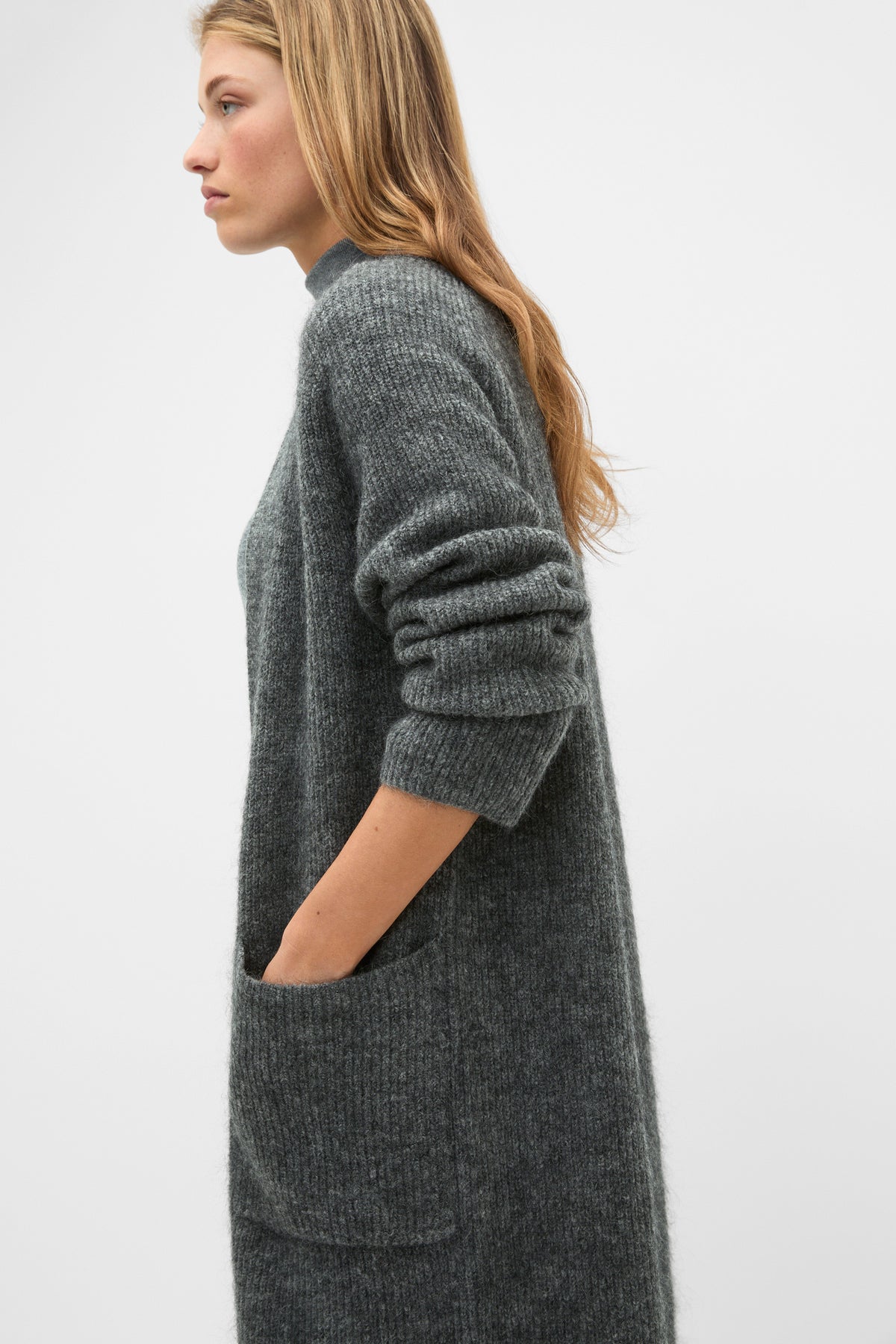 Mohair Blend Longline Cardigan