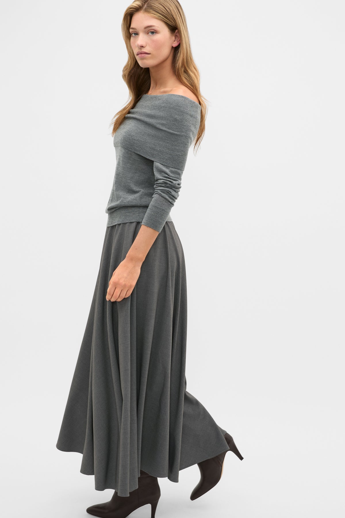 Off Shoulder Ruched Knit