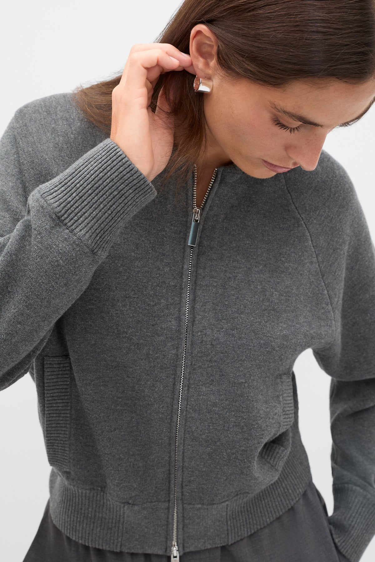 Double Knit Bomber Cardigan