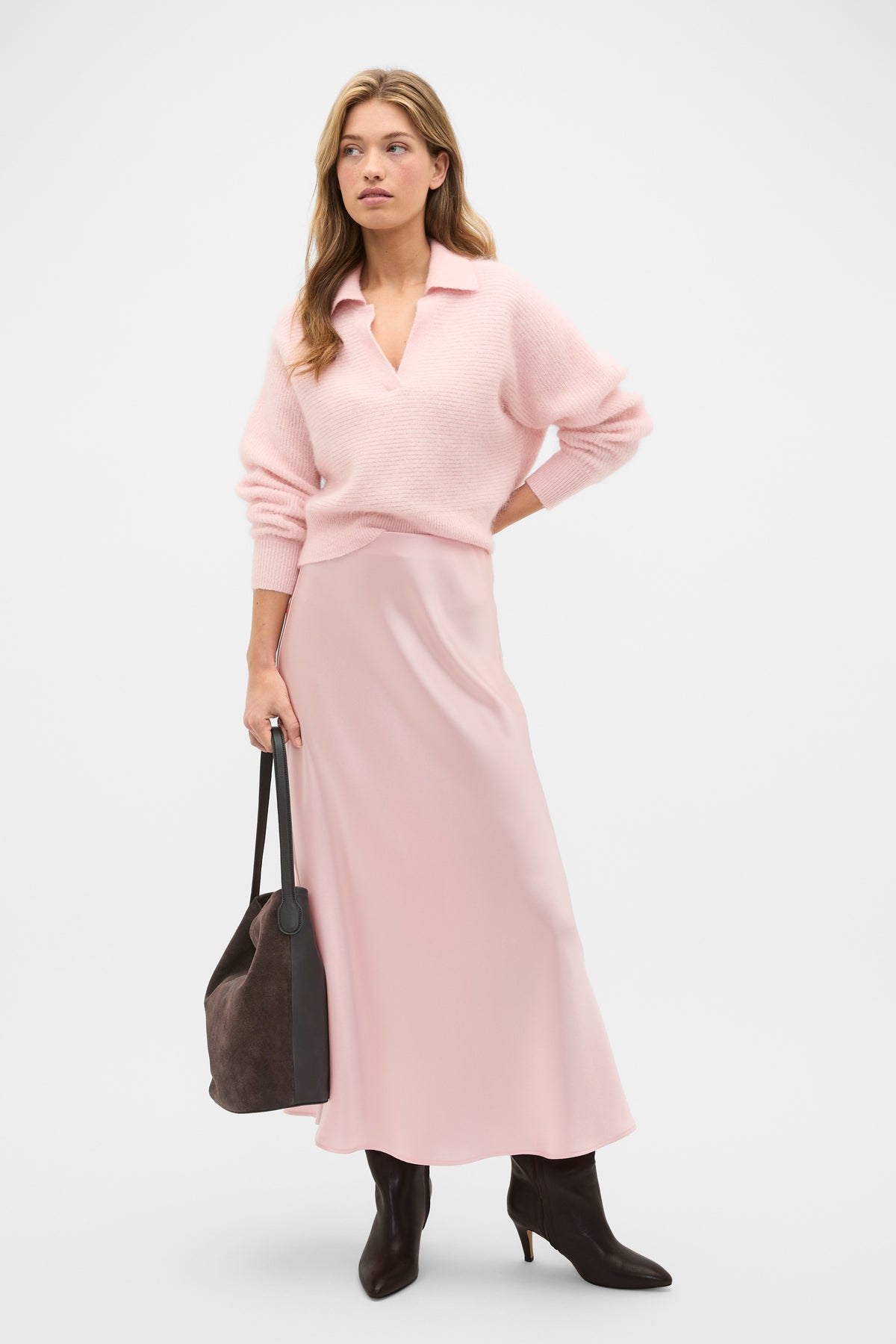 Mohair Blend Polo Knit
