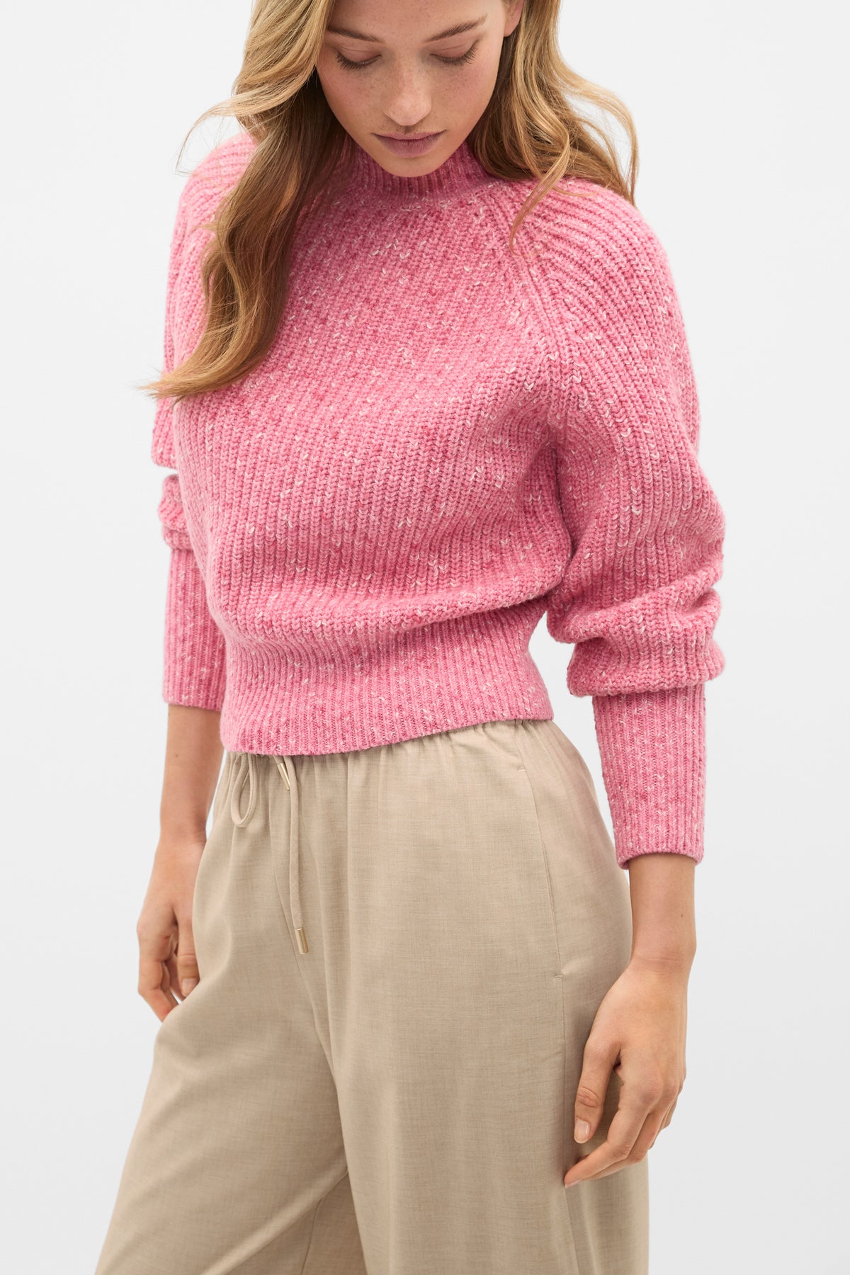Twist Knit Cropped Sweater