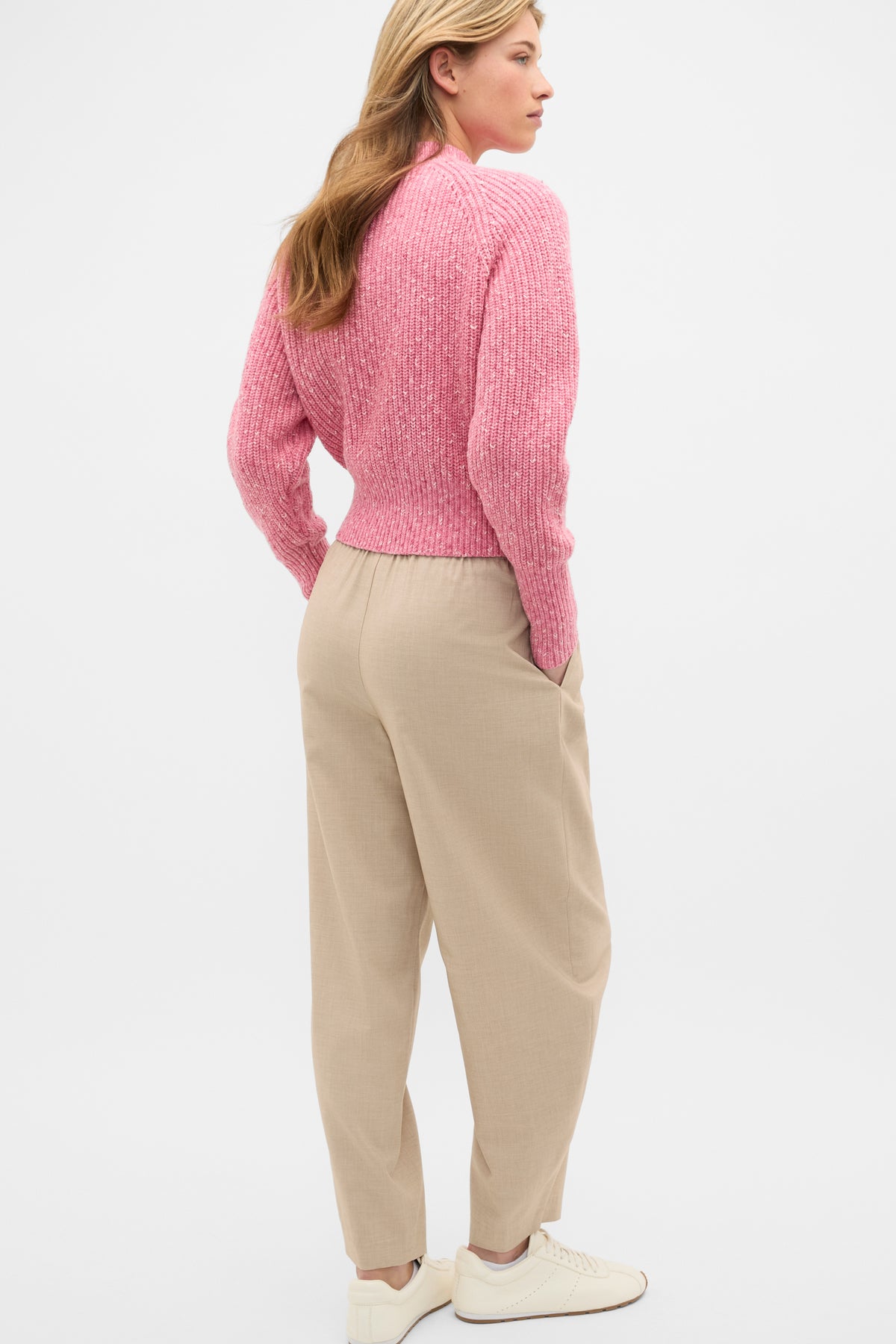 Twist Knit Cropped Sweater