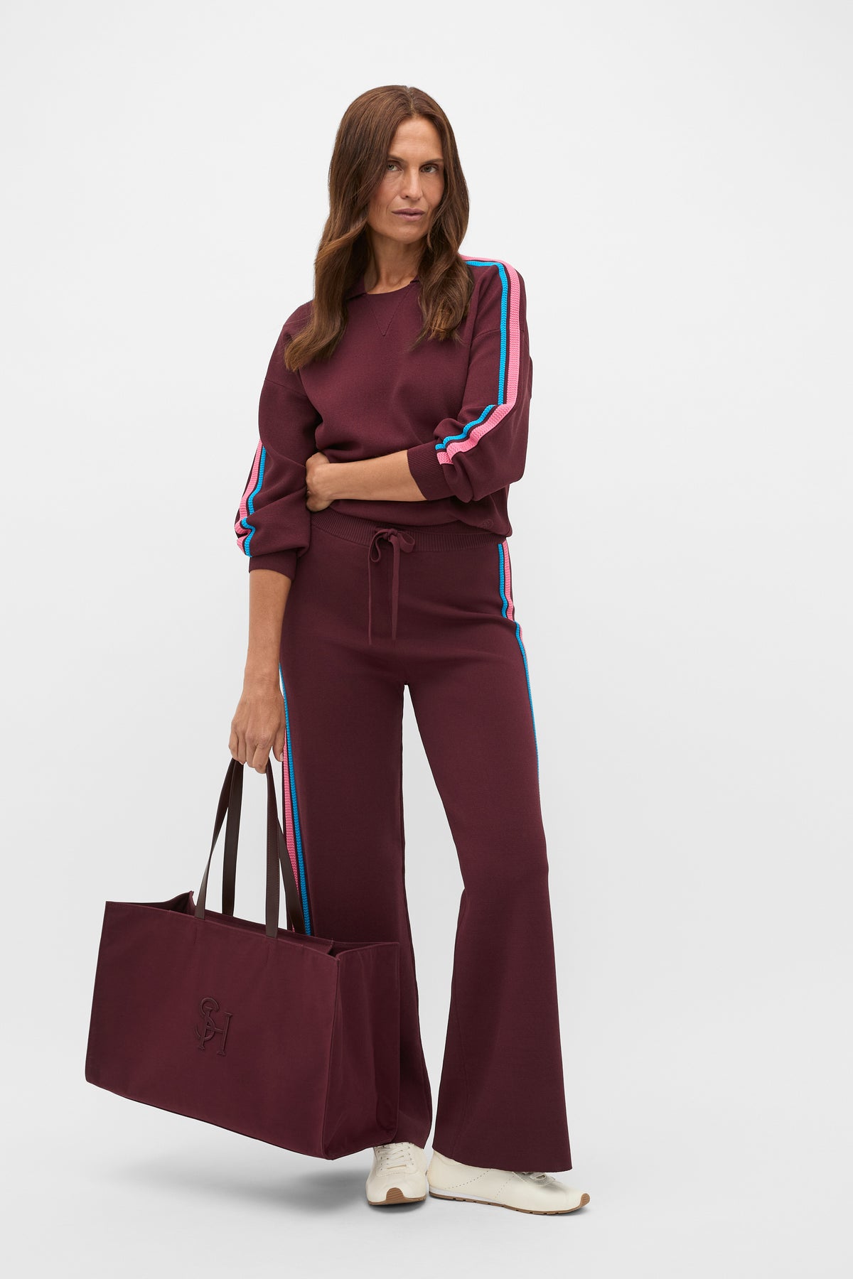 MD Crepe Knit Collared Sweater