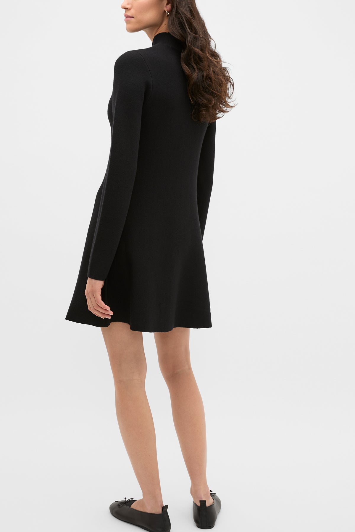 Fluted Knit Mini Dress