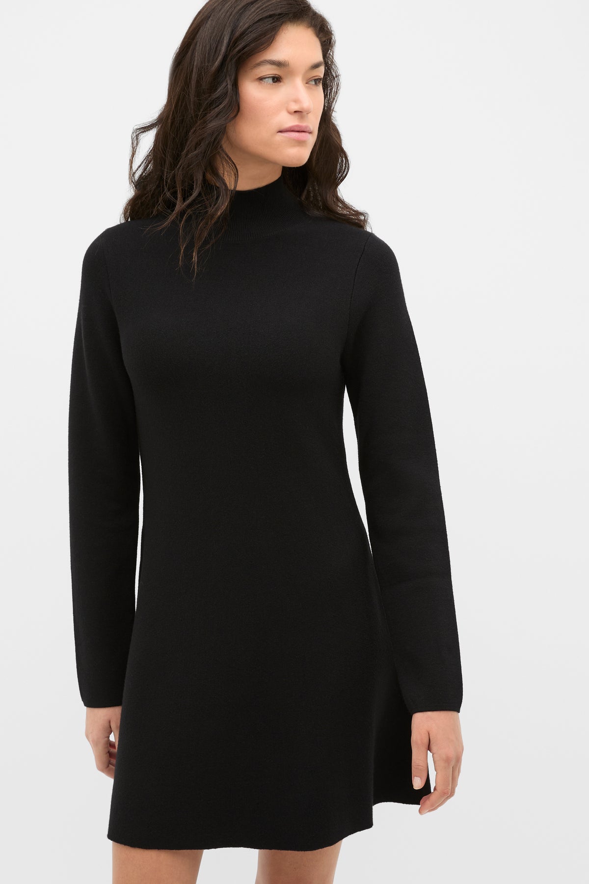 Fluted Knit Mini Dress