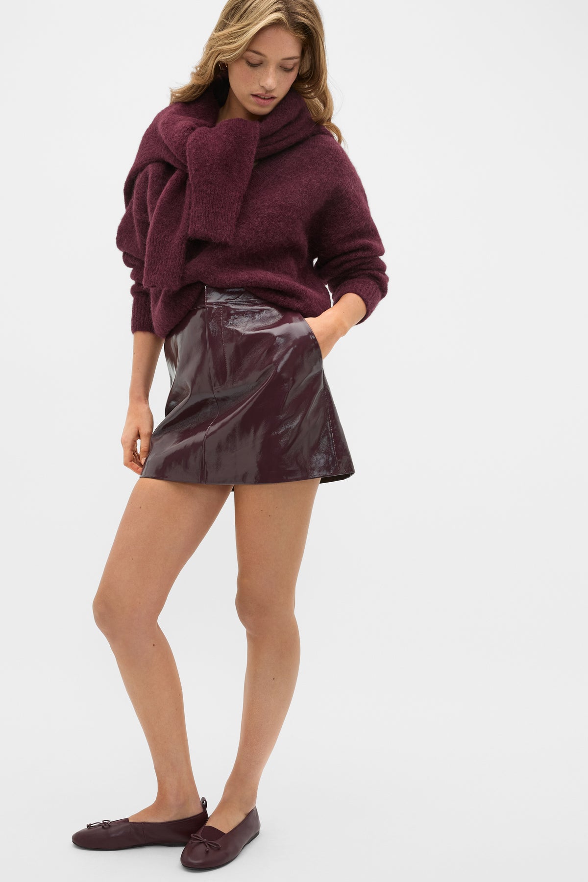 Patent Leather Mini Skirt