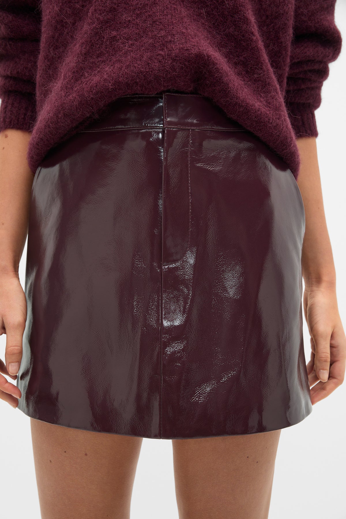 Patent Leather Mini Skirt
