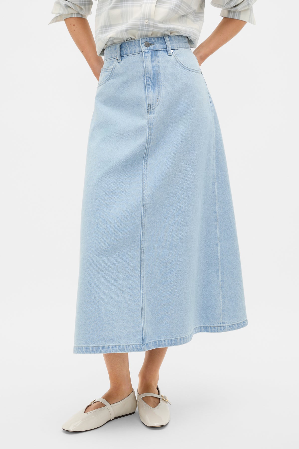 Denim Midi Skirt