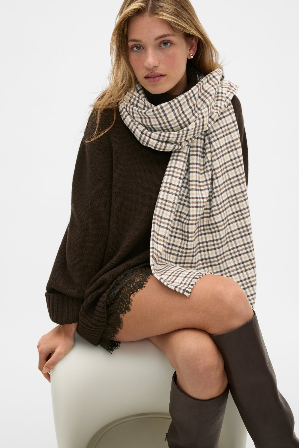 Multi Check Scarf