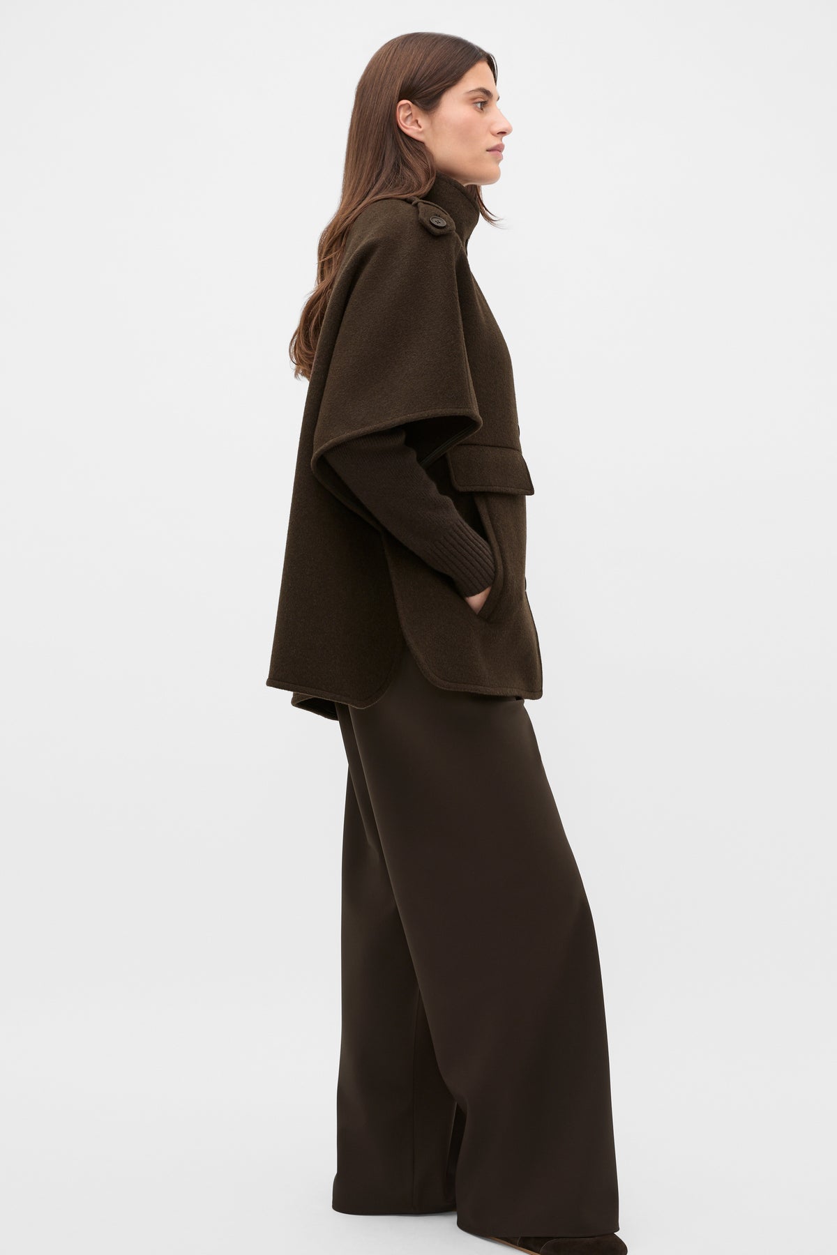 Wool Trench Cape