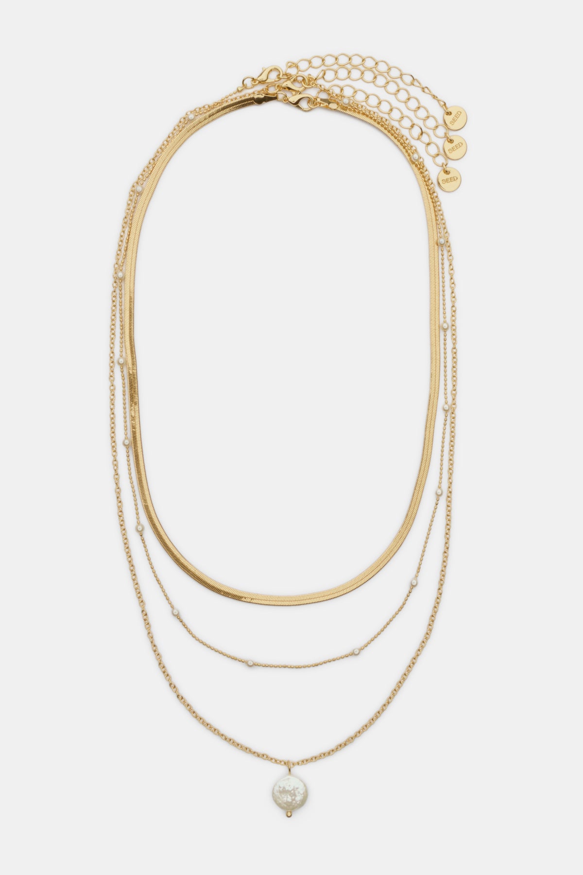Layered Delicate Pearl Necklace