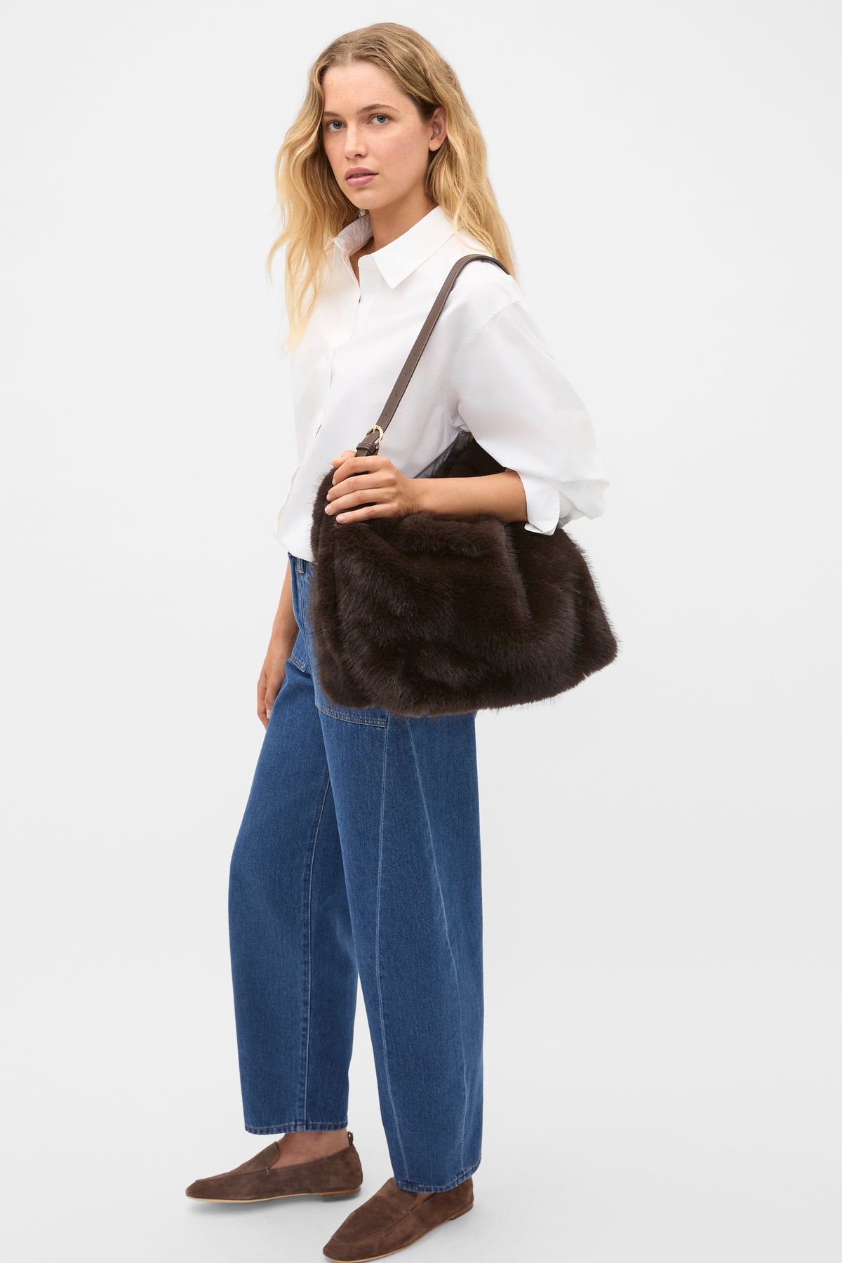 Fur Hobo Bag