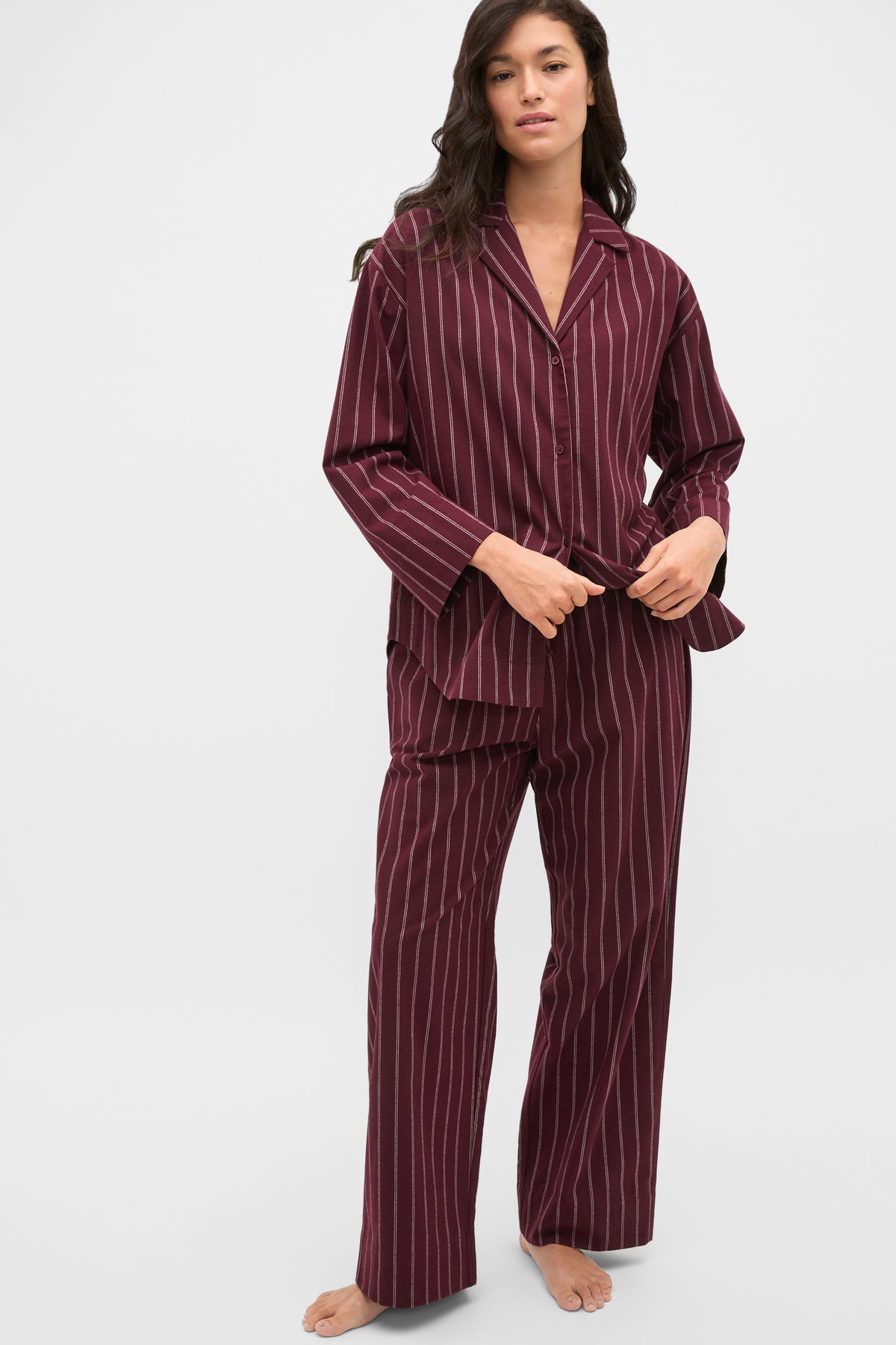 Flannelette Shirt and Pant PJ Set
