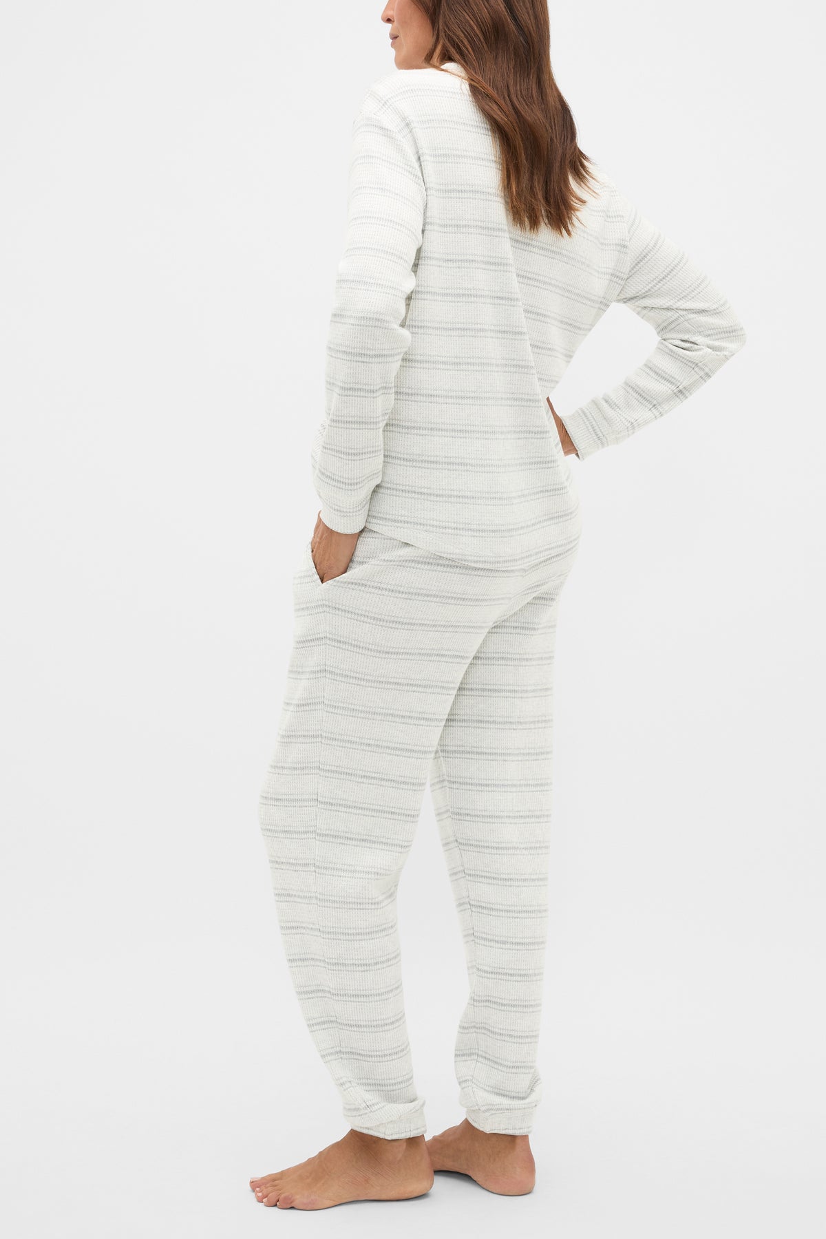Waffle Top and Pant PJ Set