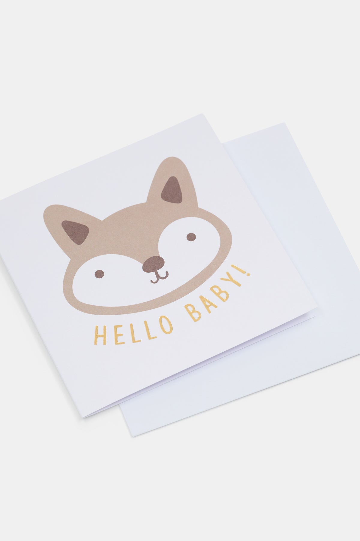 Hello Baby Fox Card