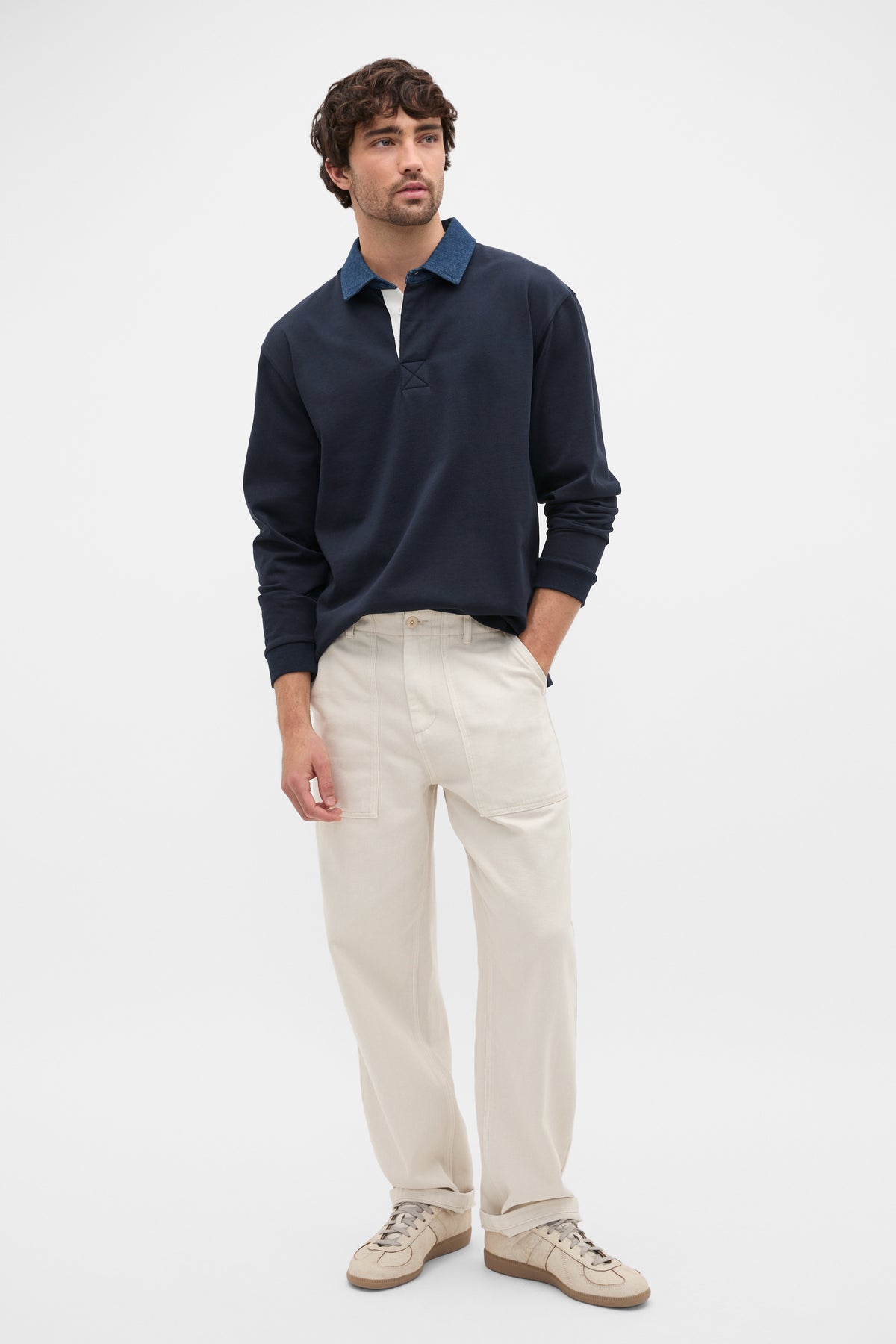Denim Collar Rugby