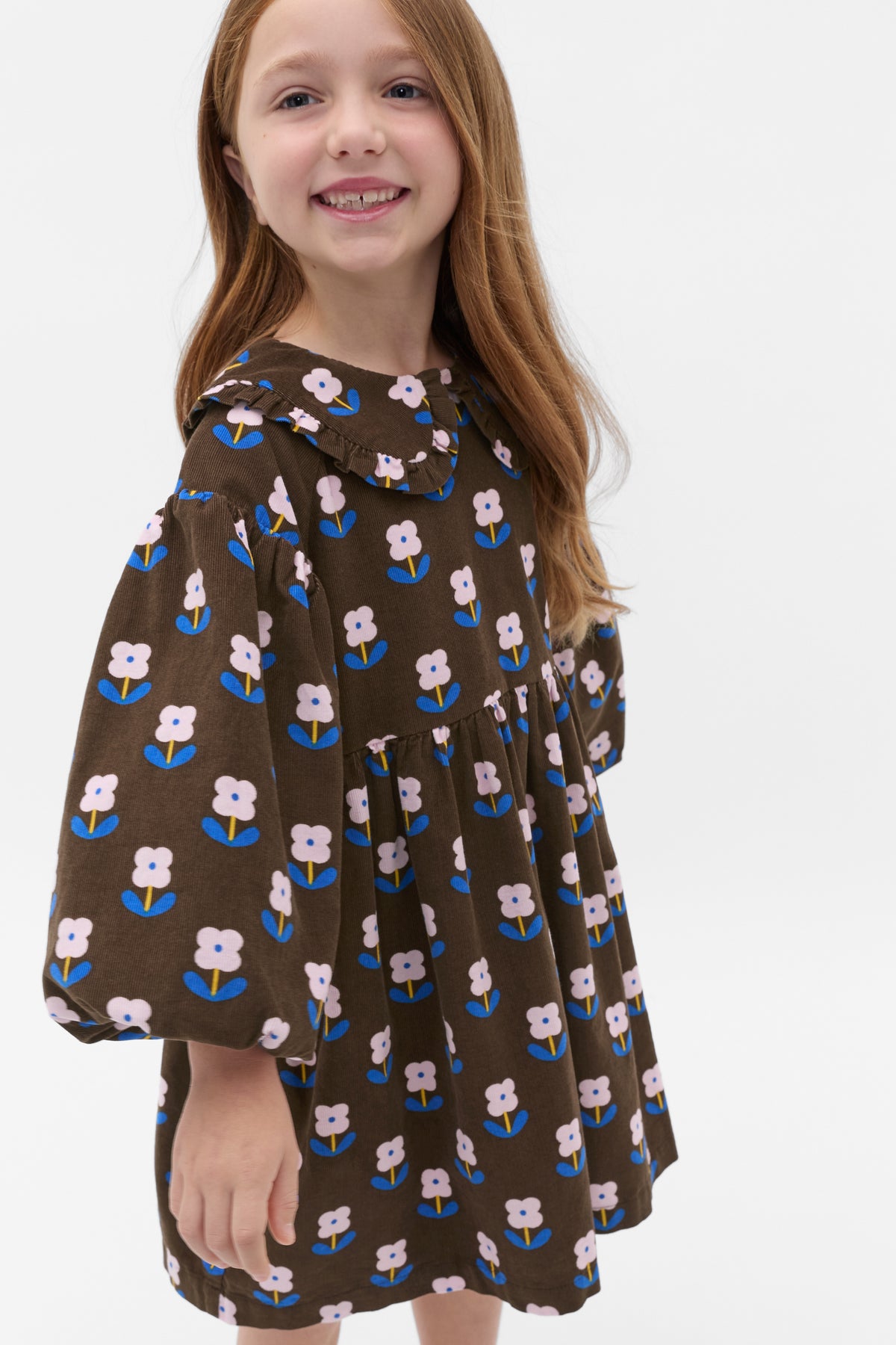 Cord Floral Dress