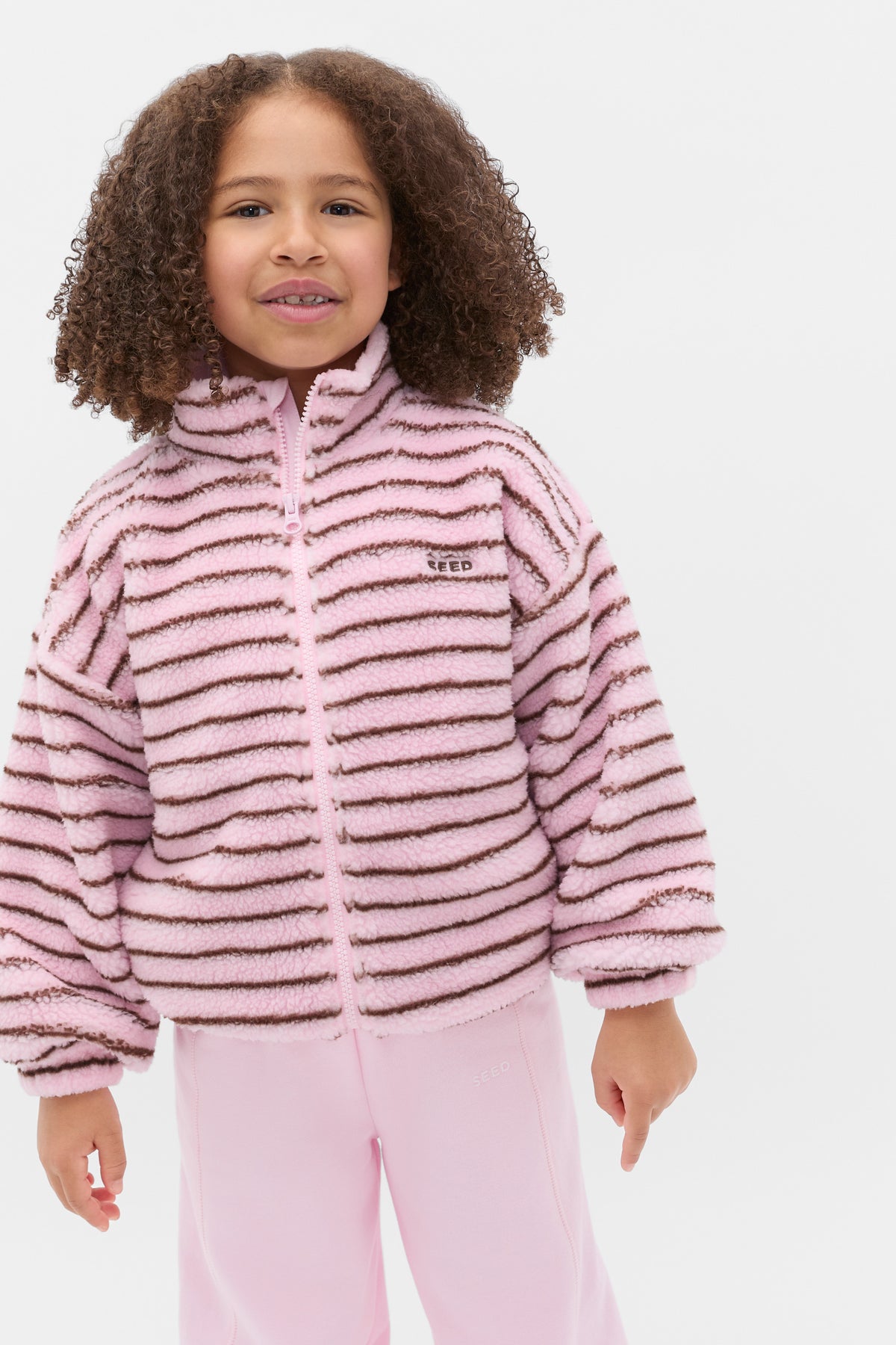 Stripe Teddy Jacket
