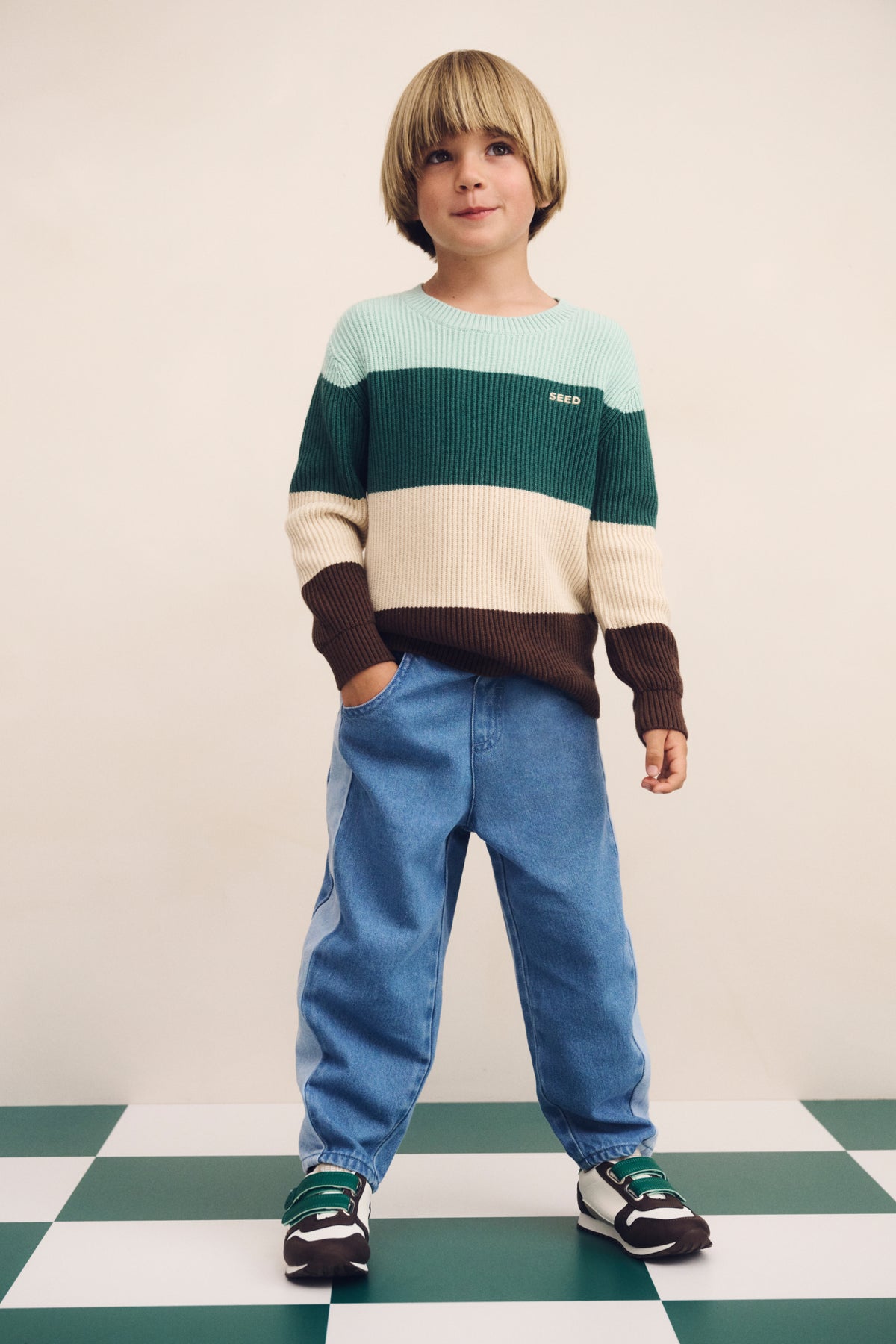 Stripe Crew Knit