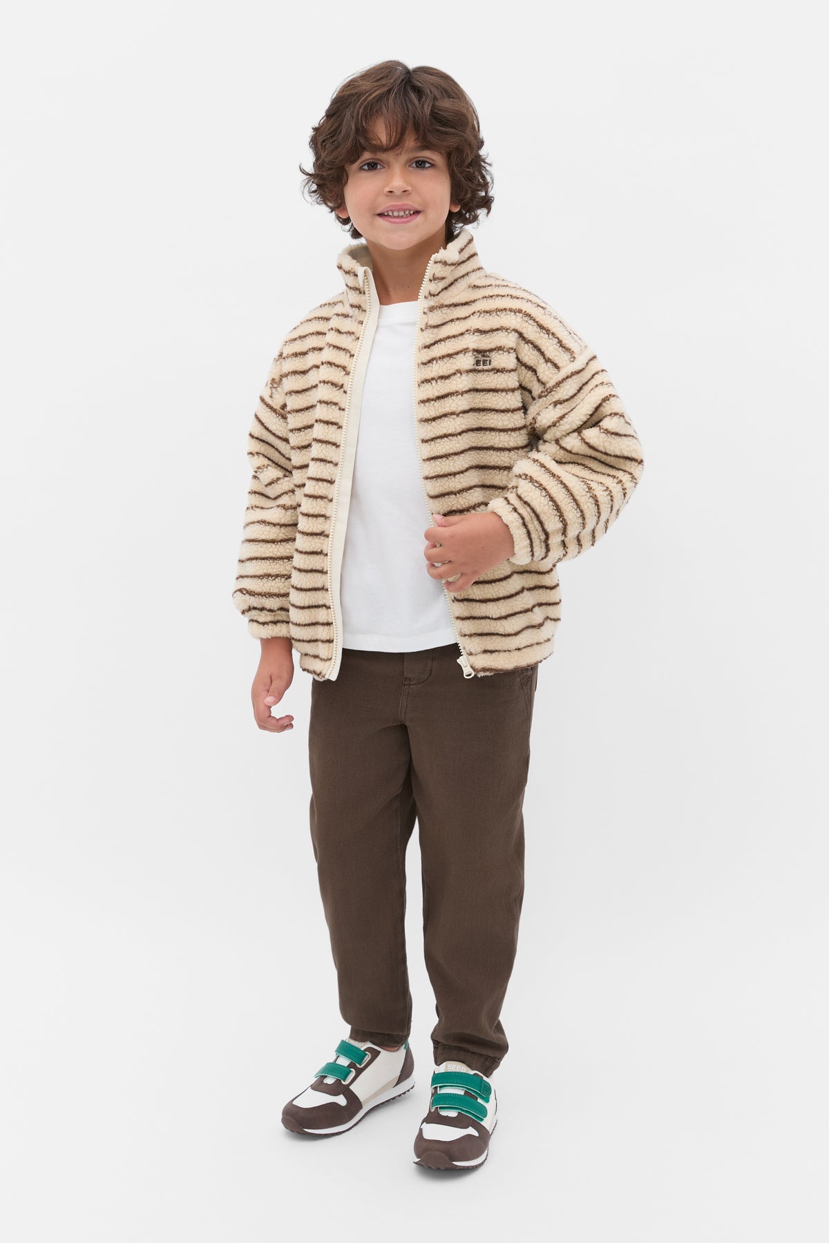 Stripe Teddy Jacket