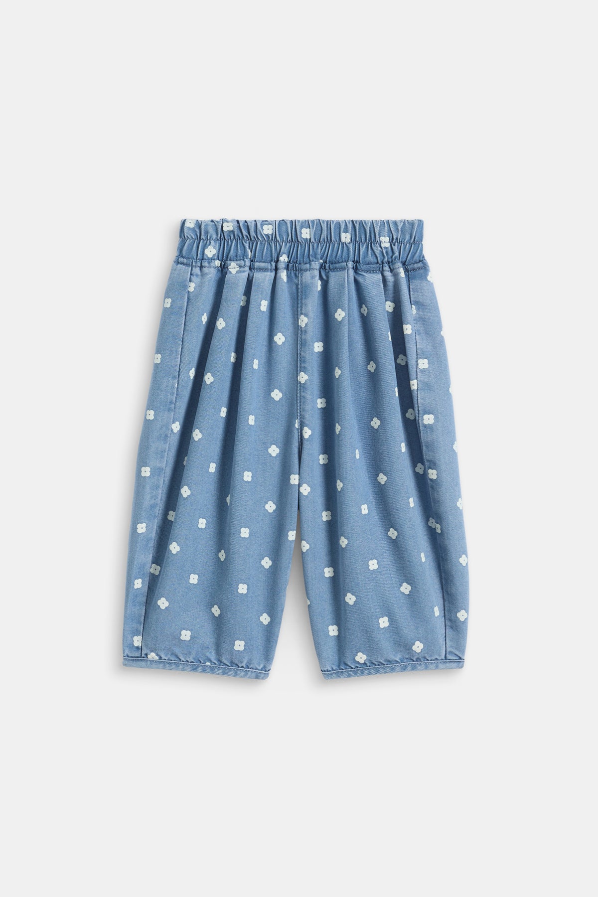 Floral Denim Balloon Pant