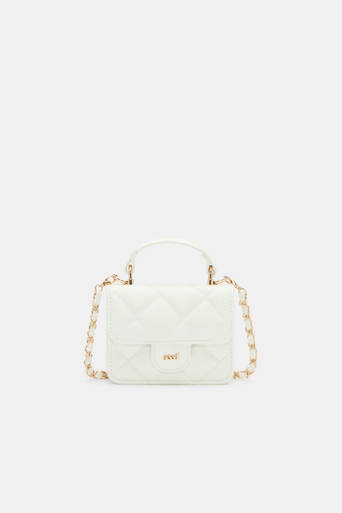 Mini Quilted Top Handle Bag