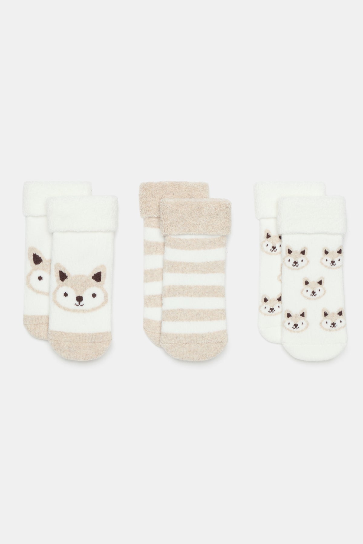 Baby Terry Fox Sock 3 Pack