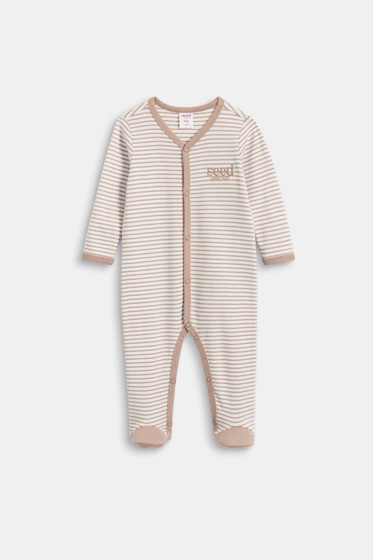 Logo Stripe Snap Jumpsuit
