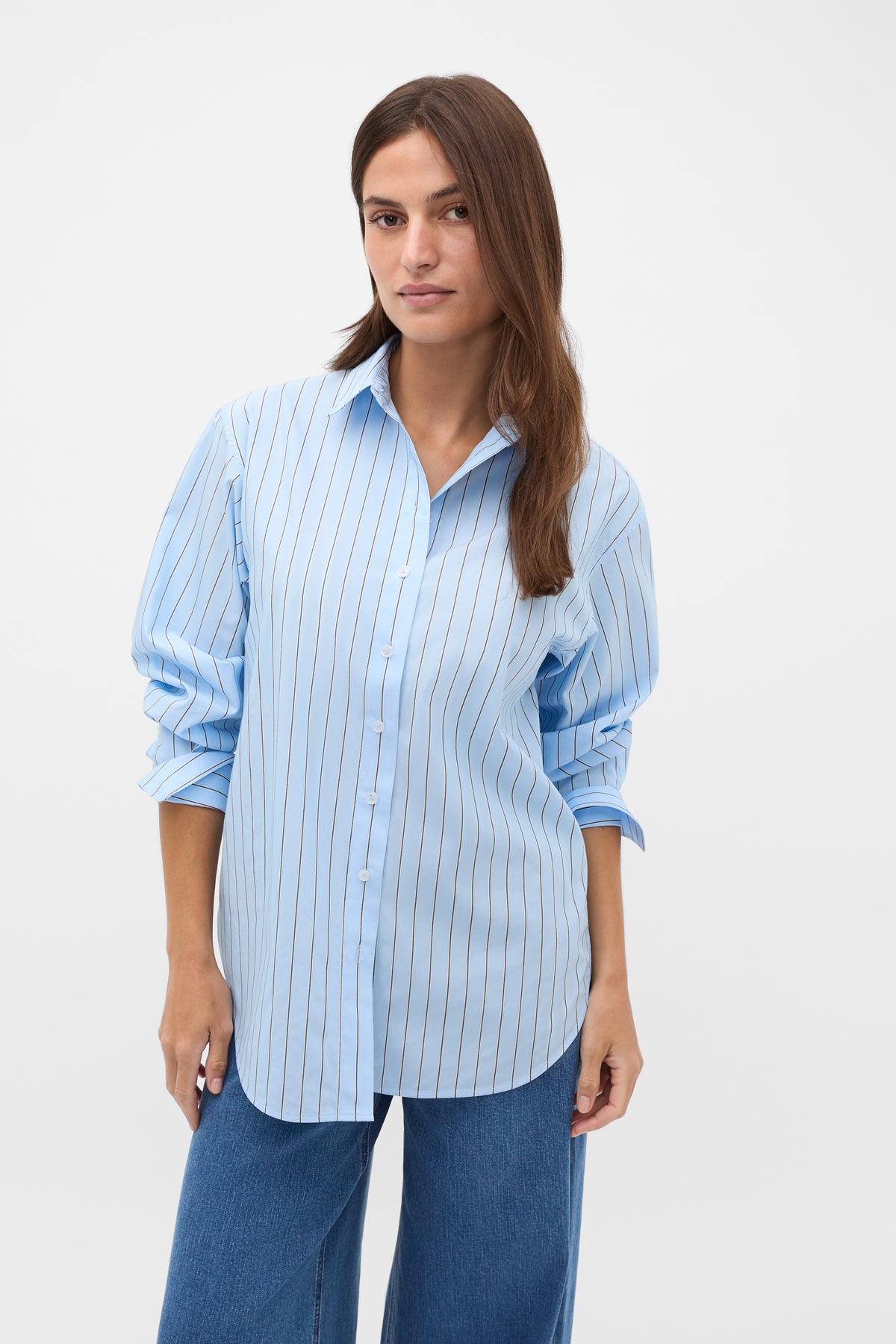 Textured Stripe Relaxed Shirt