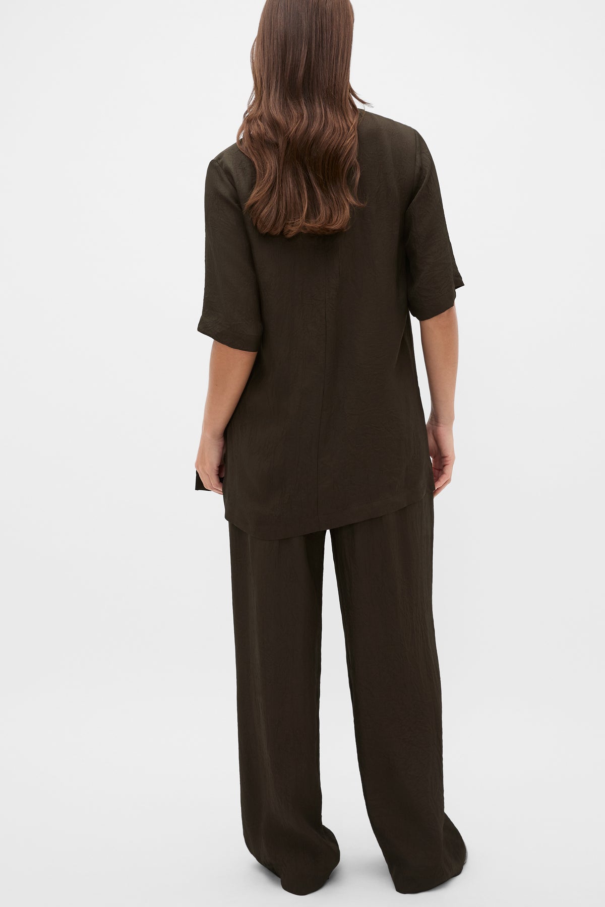 Textured Satin Oversized Tee