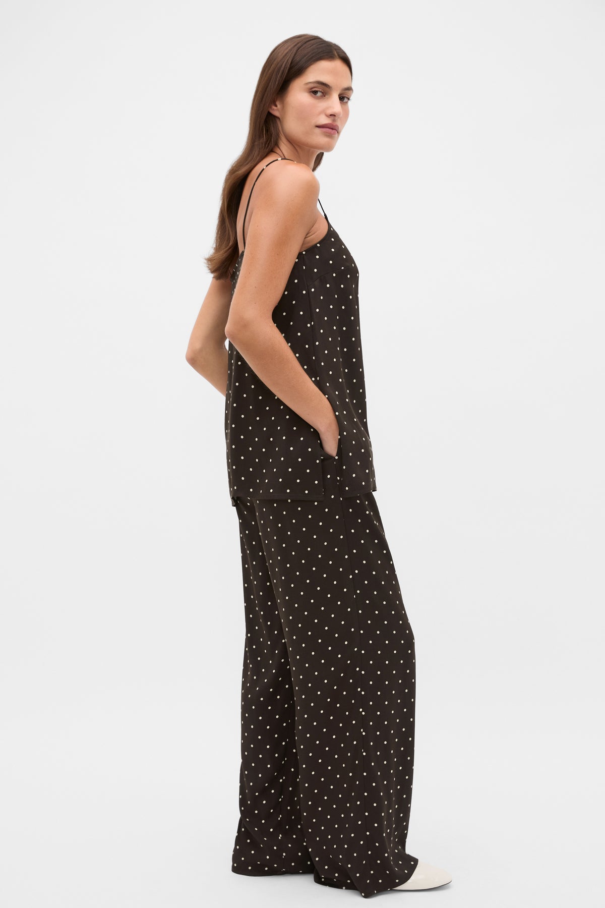Spot Print Longline Cami