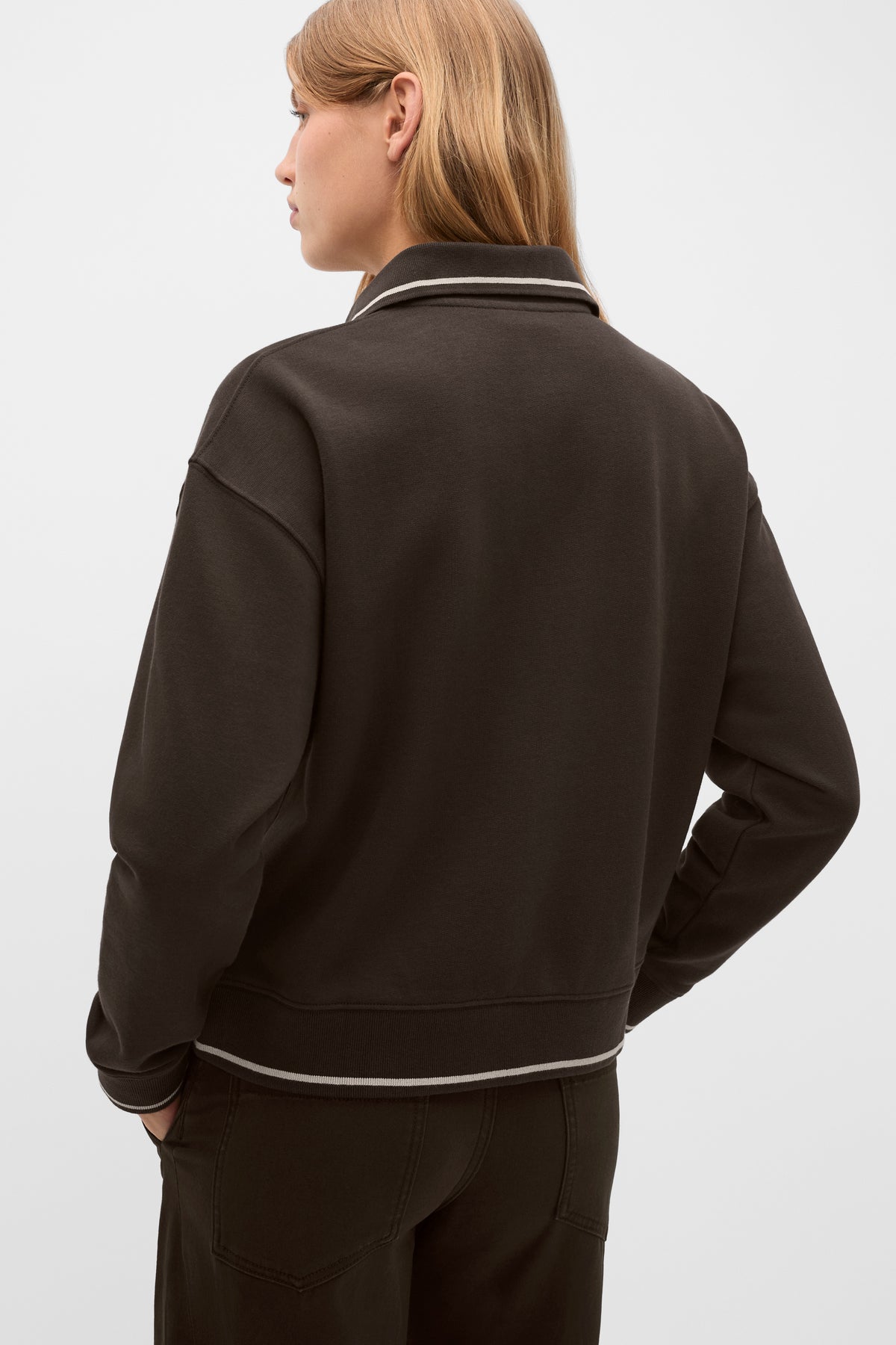 Cotton Terry Collared Sweat