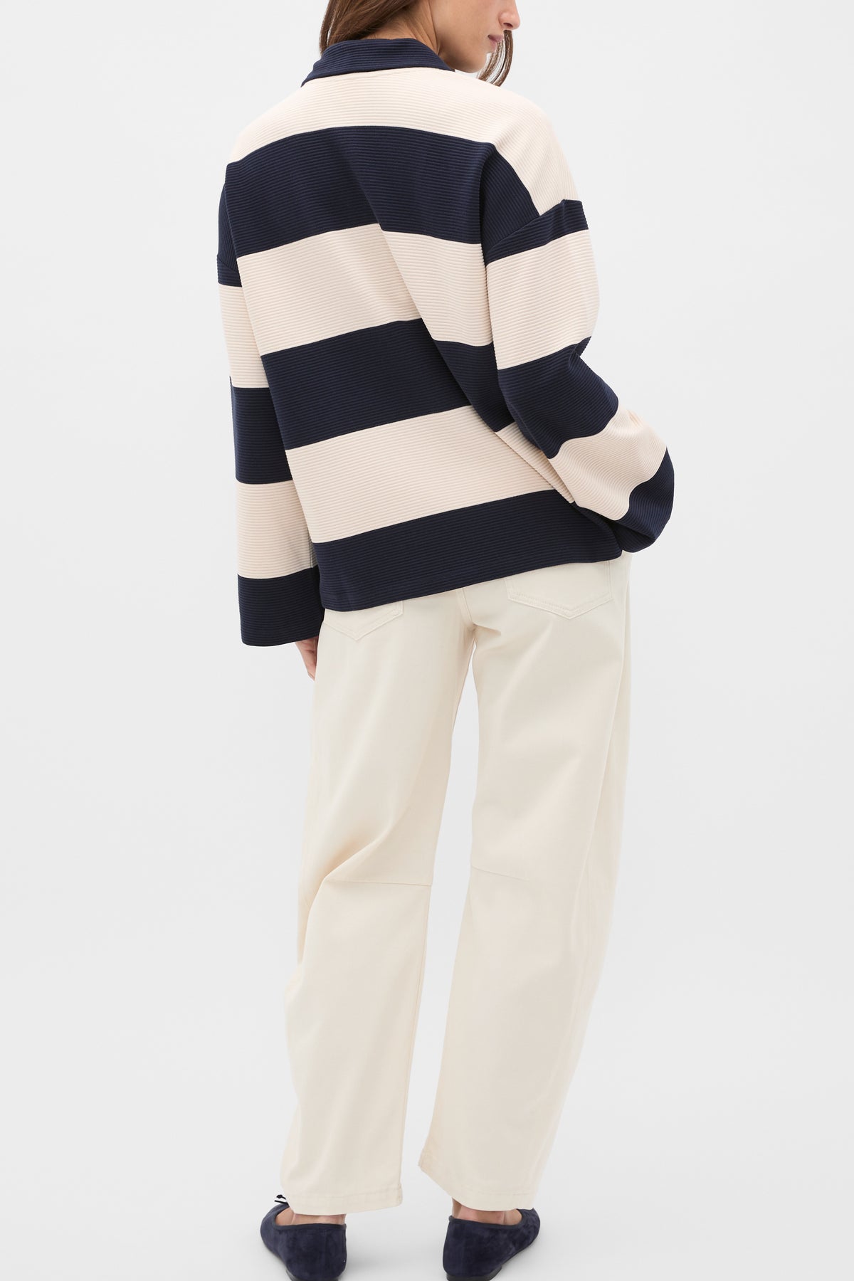 Half Zip Stripe Sweat