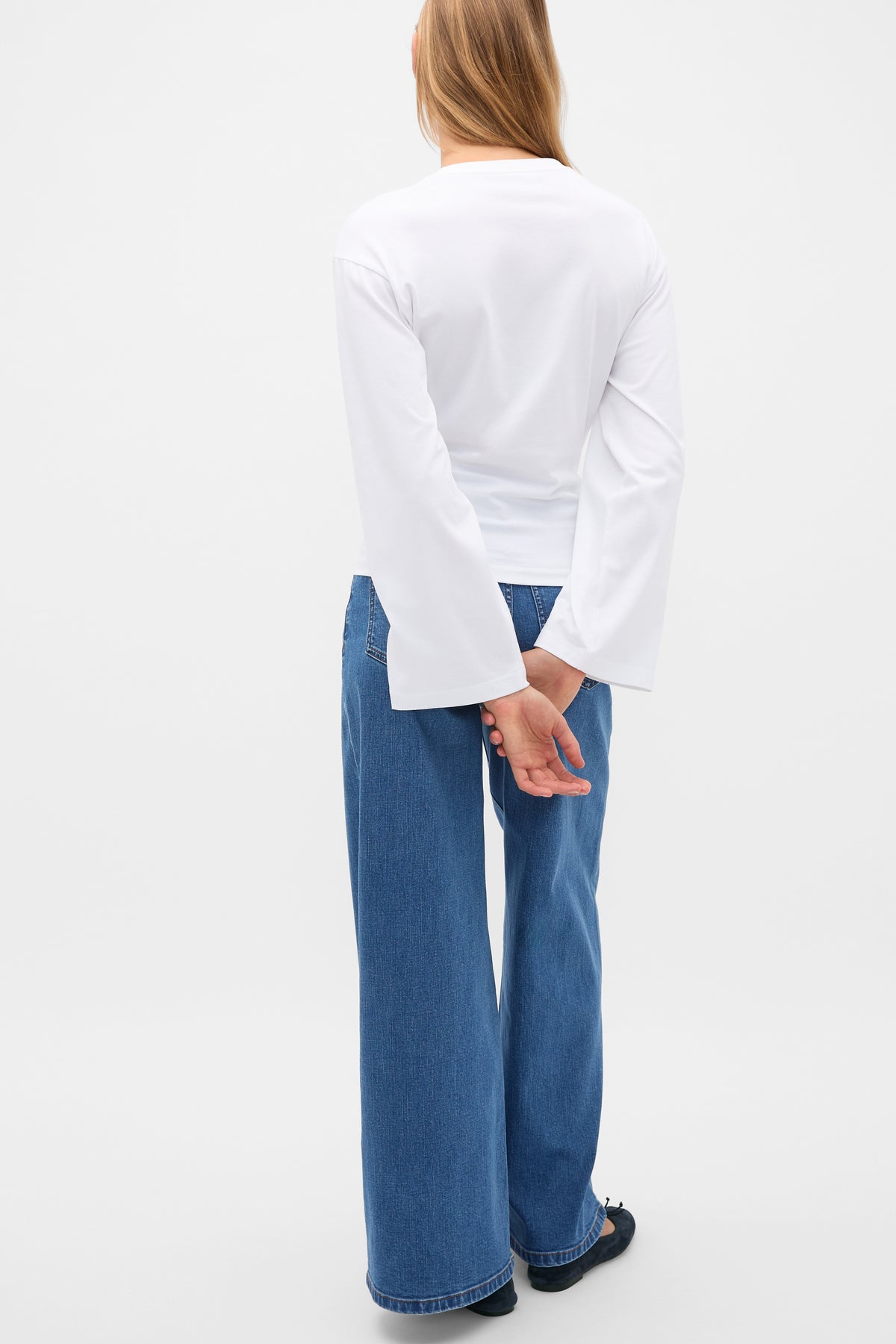 Cotton Long Sleeve Waisted Top