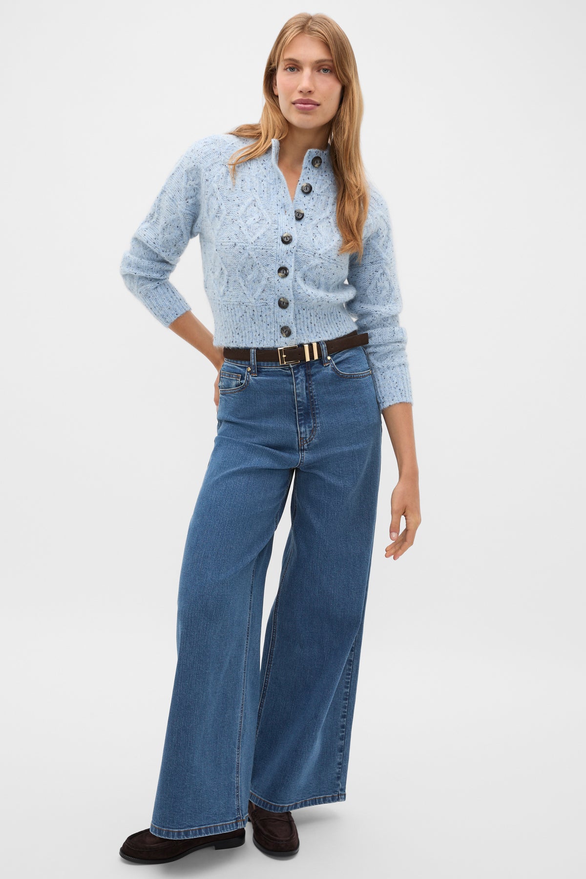 Diamond Cable Knit Cardigan