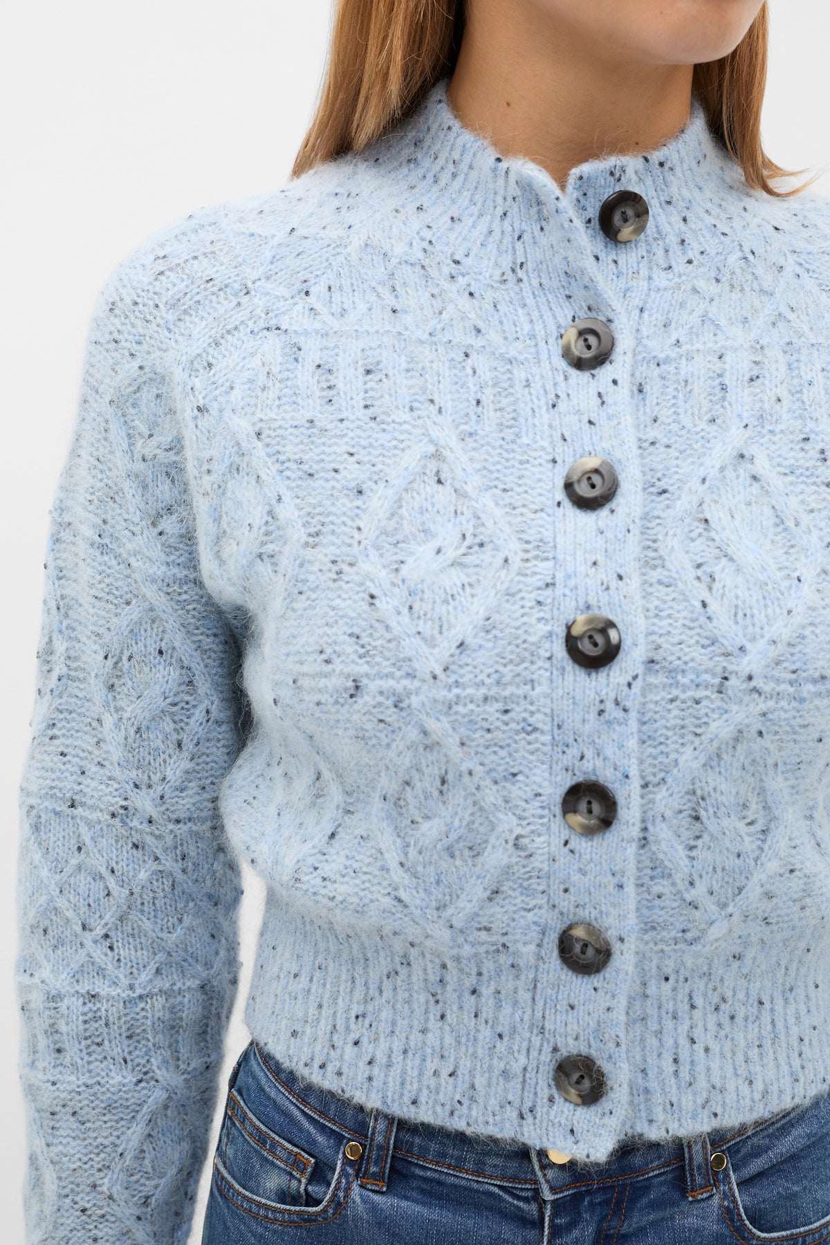 Diamond Cable Knit Cardigan