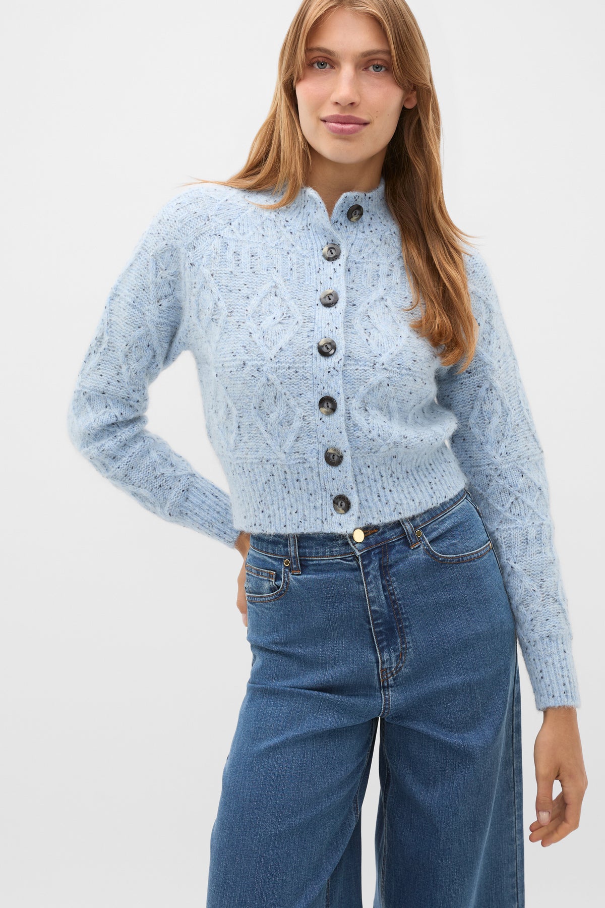 Diamond Cable Knit Cardigan