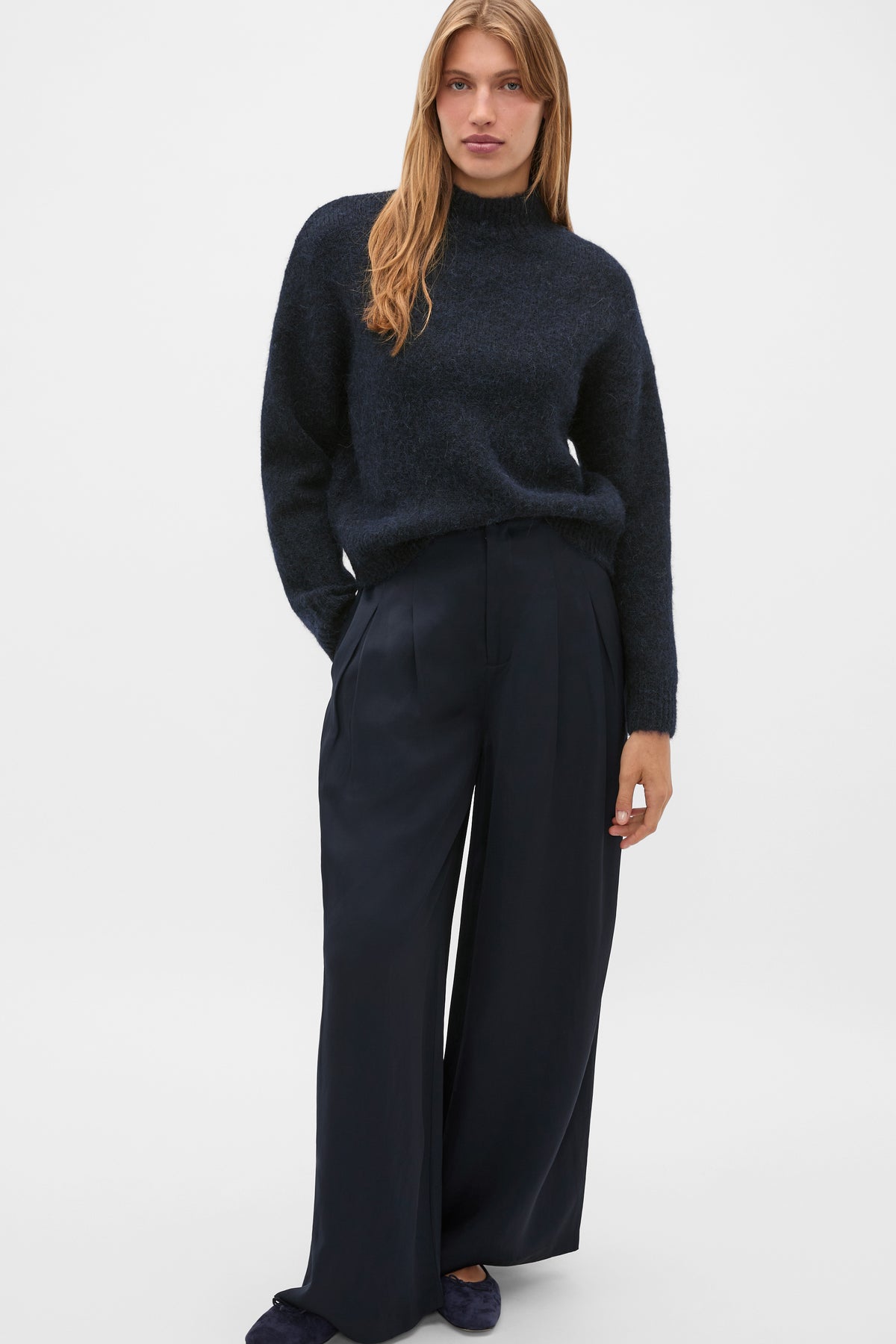 Lofty Mock Neck Knit