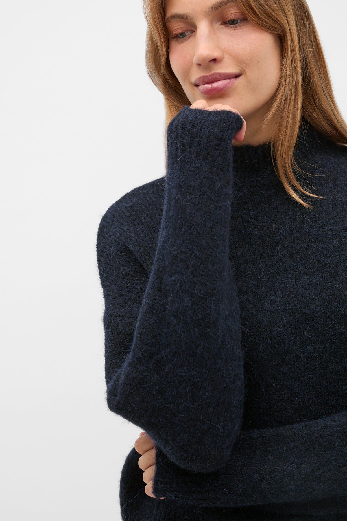 Lofty Mock Neck Knit