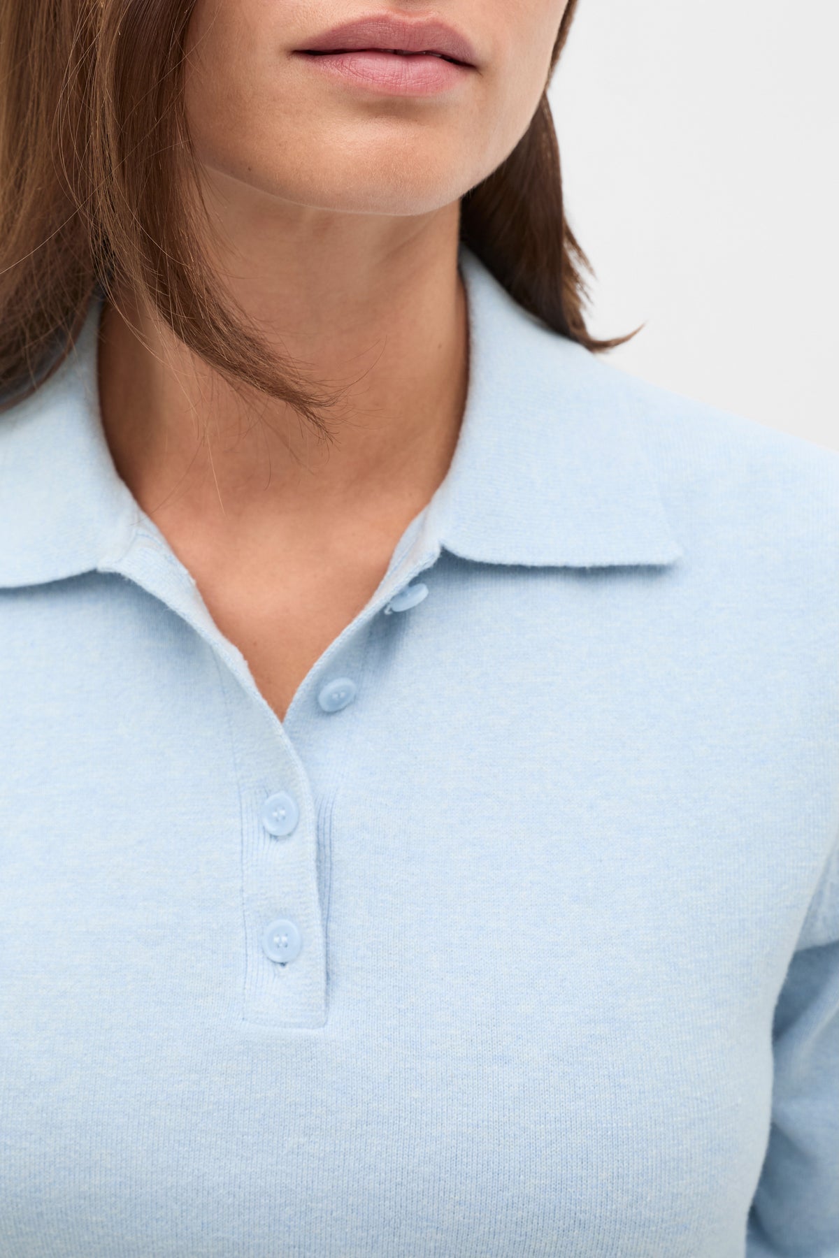 Cotton Blend Polo Knit