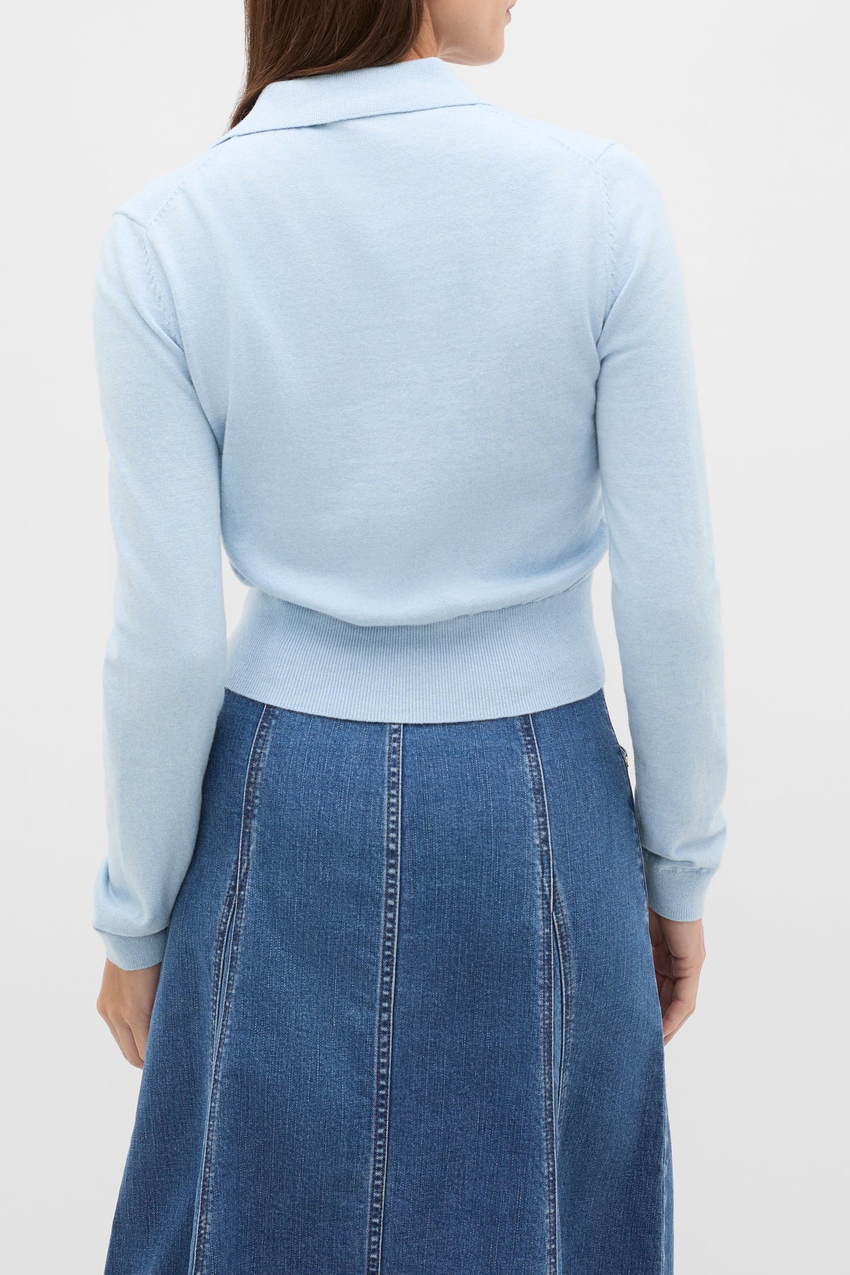 Cotton Blend Polo Knit