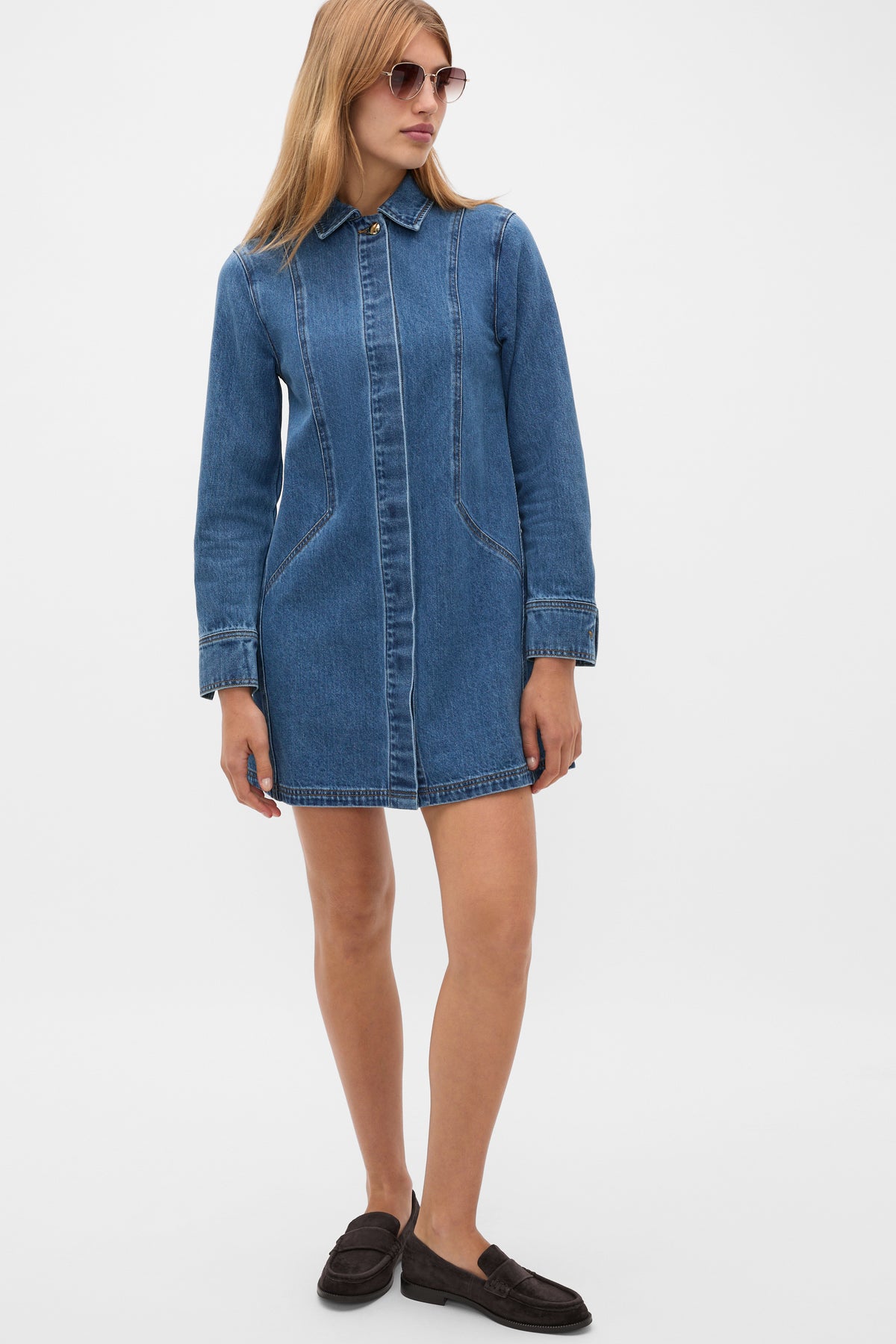 Denim Longsleeve Mini Dress