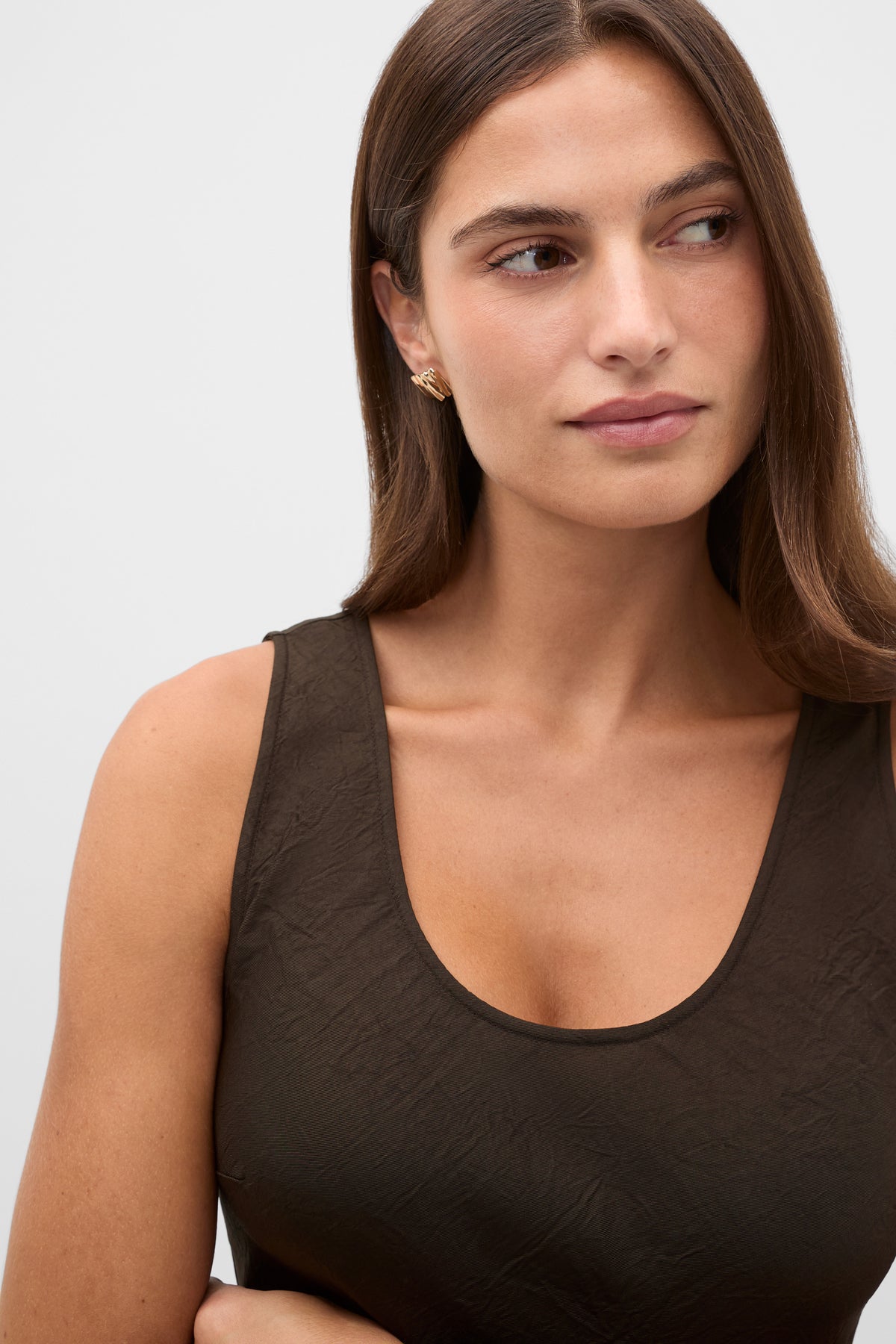 Textured Satin Slip Dress