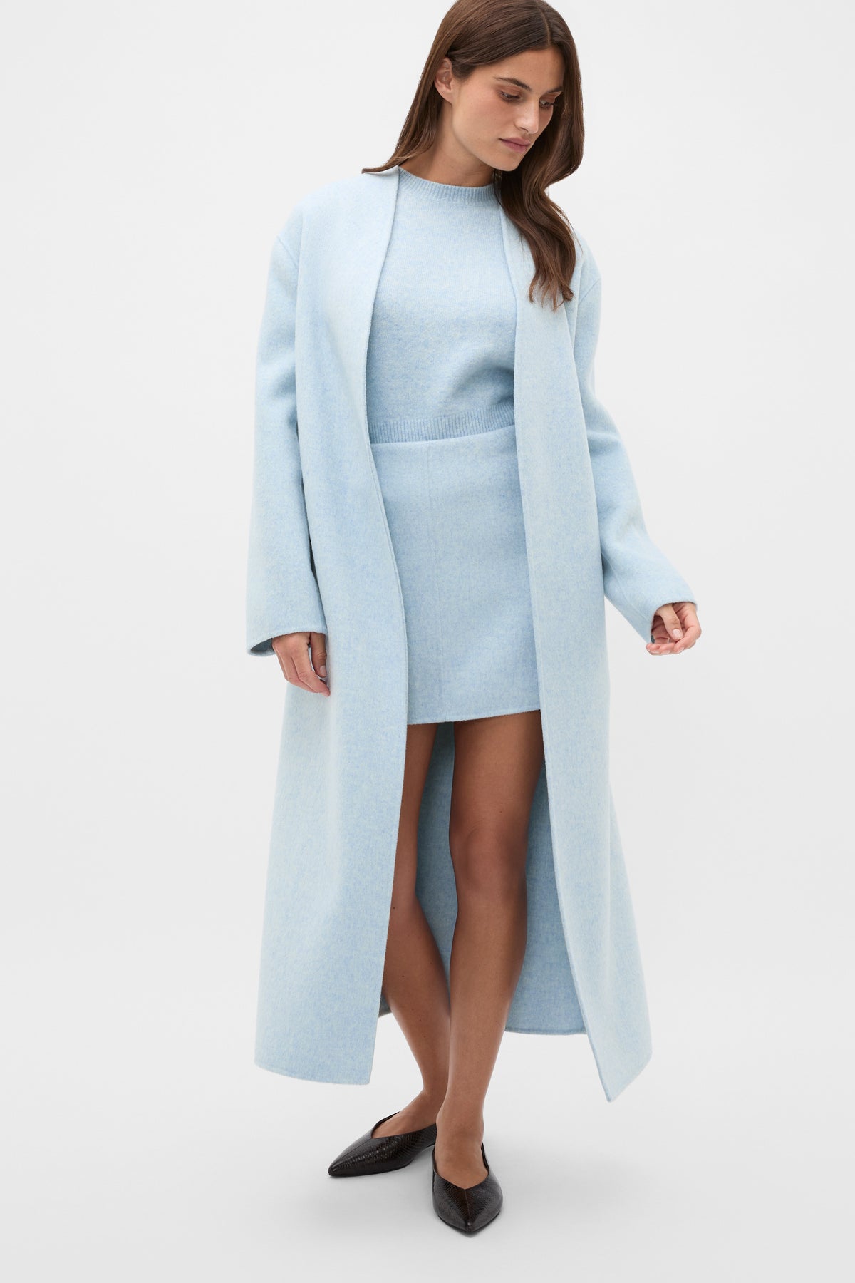 Wool Blend Mini Skirt